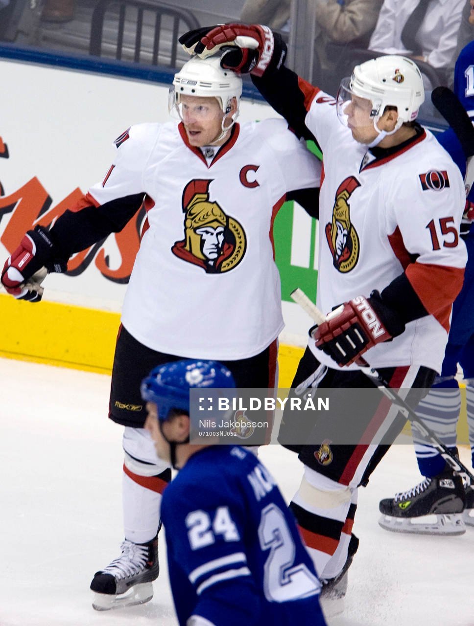 Daniel Alfredsson, Dany Heatley, jubel