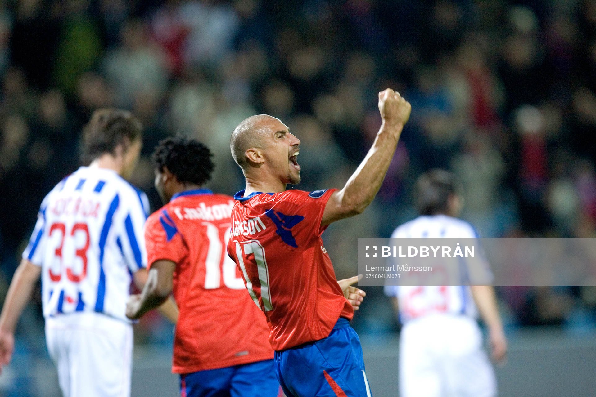 Måljubel, Henrik Larsson. Jubel