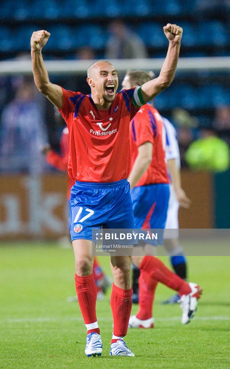 5-1, klart att Henrik Larsson var glad. Jubel
