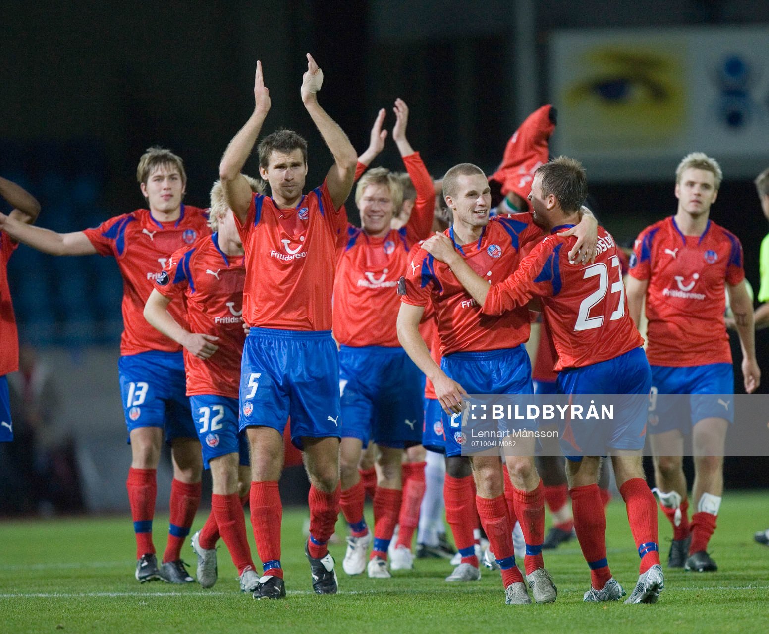 5-1, HIF jublar. Jubel, glädje
