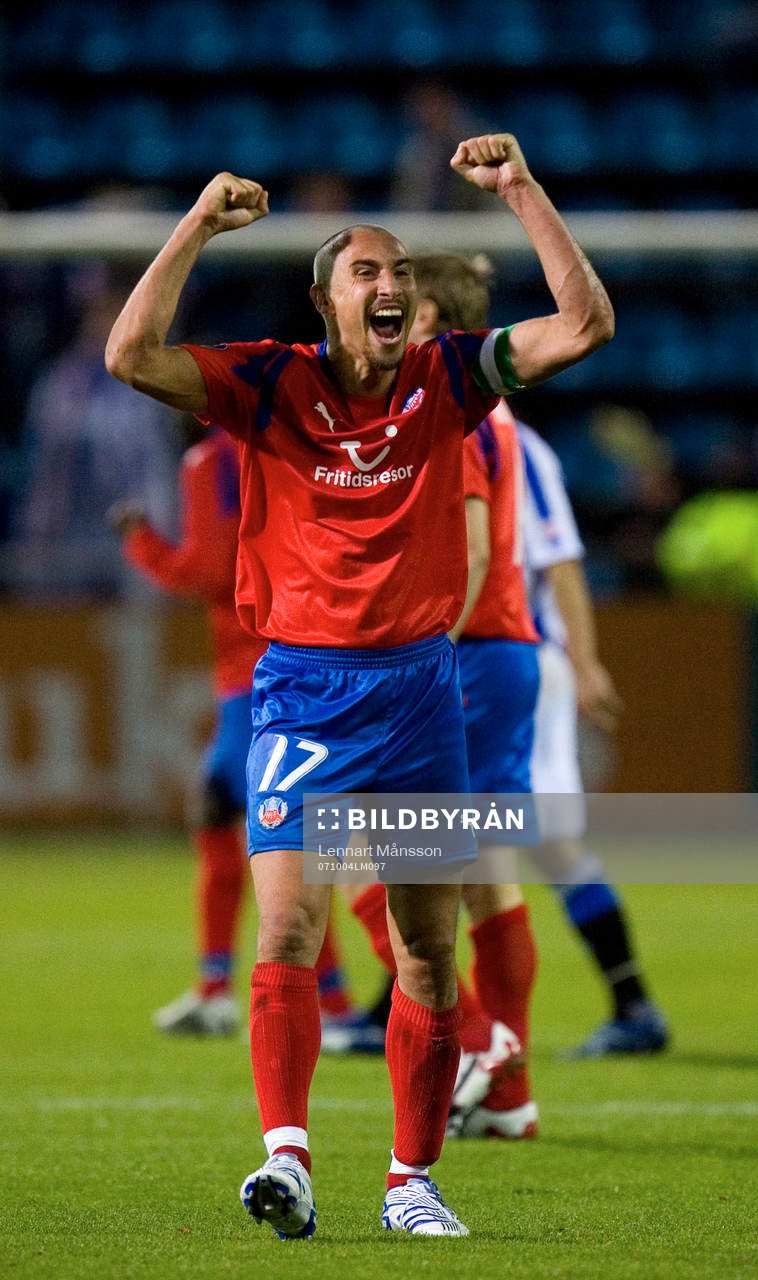 Henrik Larsson, Helsingborg. Jubel. Glädje