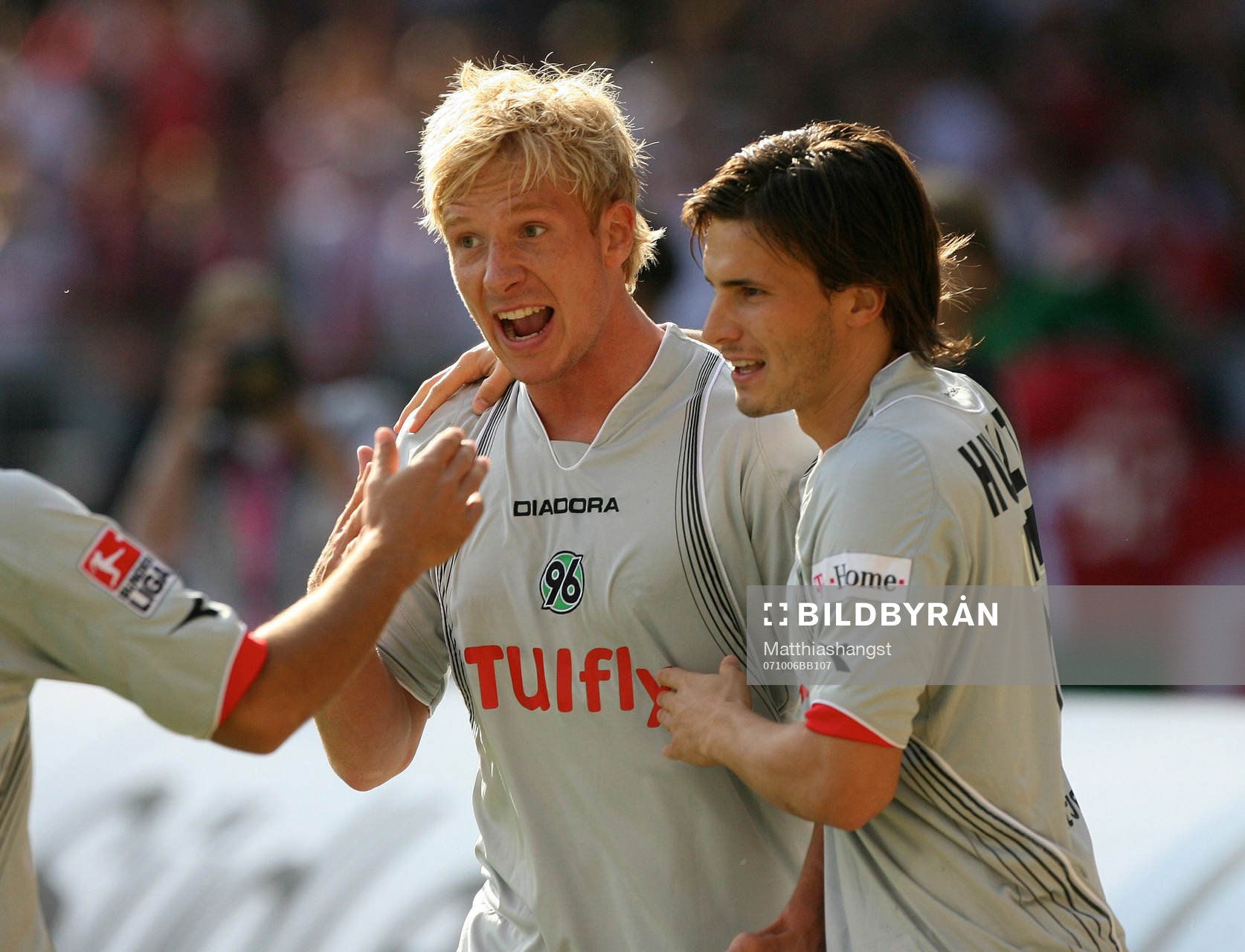 Mike Hanke och Szabolcs Huszti, Hannover, jubel