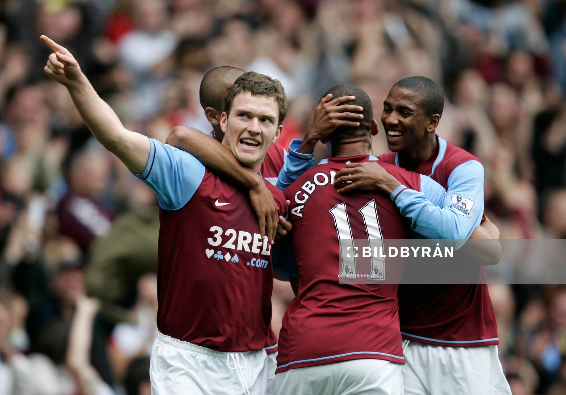  Craig Gardner, Aston Villa, jubel efter mål.