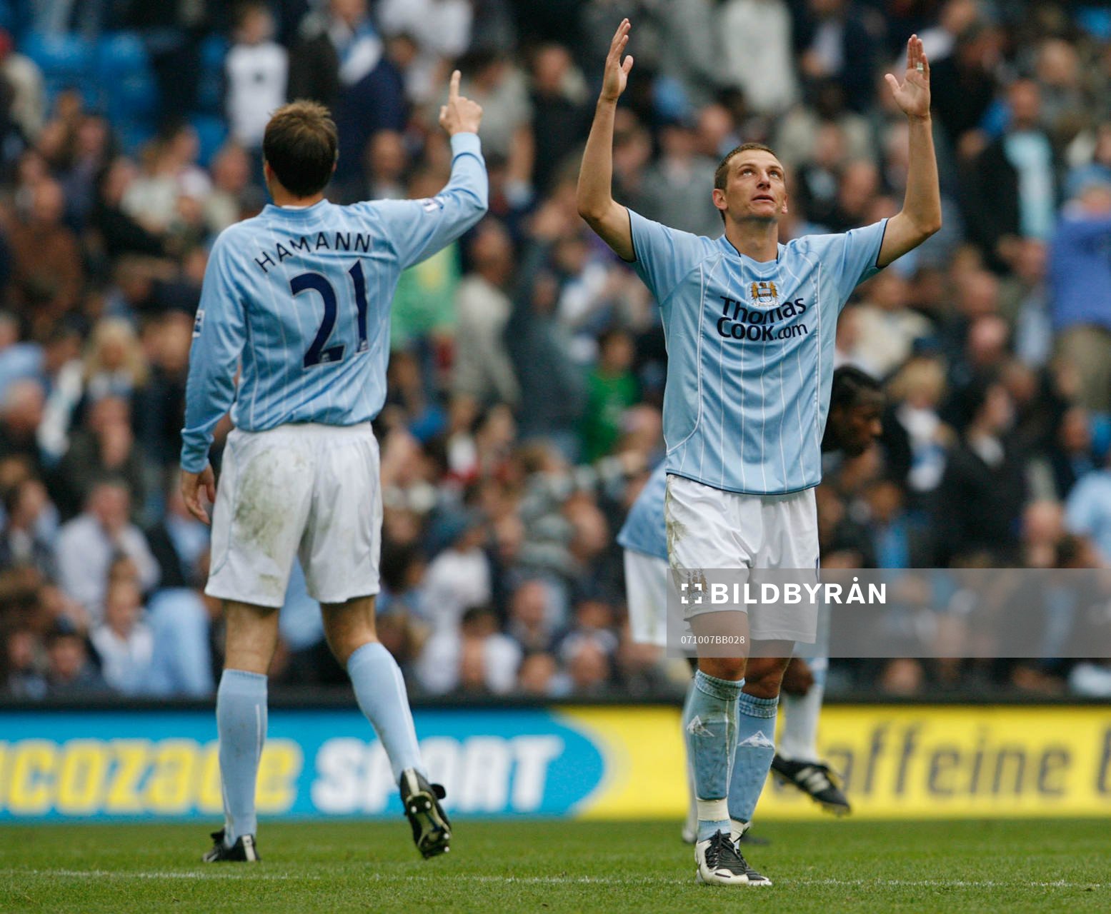  Elano, Manchester, jubel efter mål.