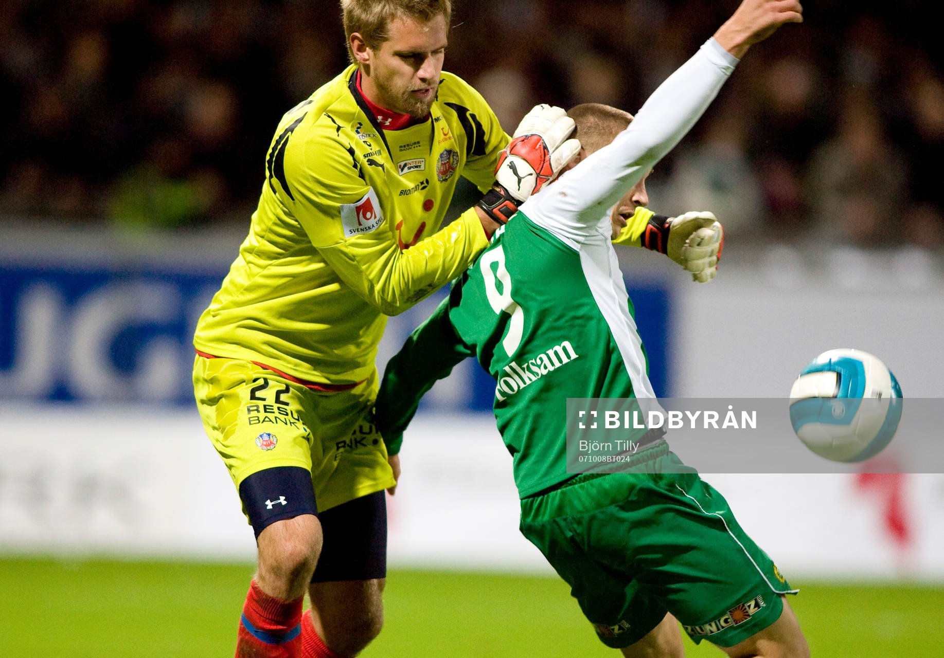 Oskar Berglund, målvakt, Helsingborg och Petter Andersson,