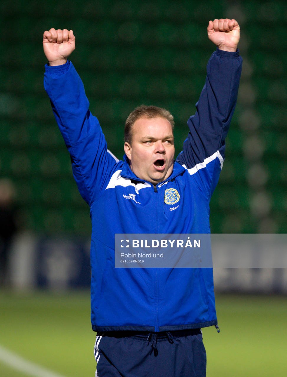 Mika Sankala, tränare Sundsvall jubel