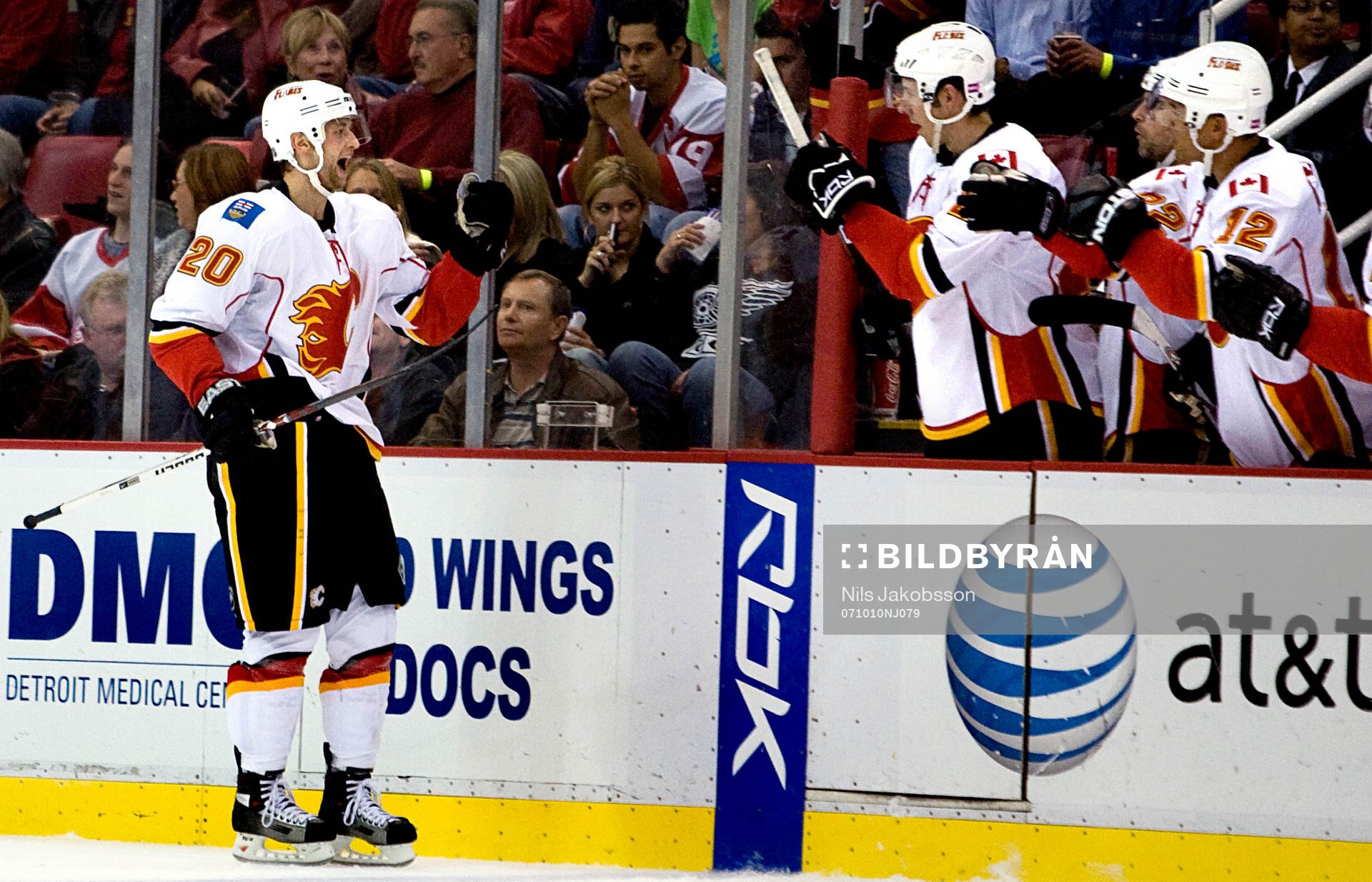 Kristian Huselius, Calgary Flames, jubel