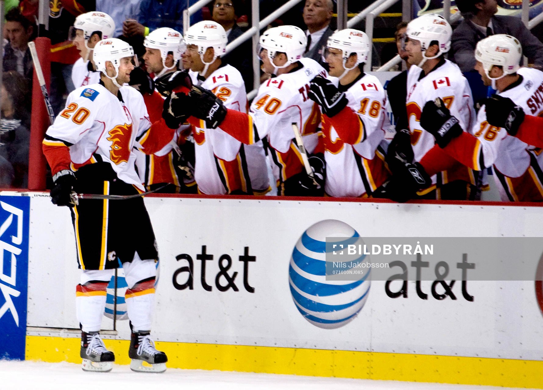 Kristian Huselius, Calgary Flames, jubel
