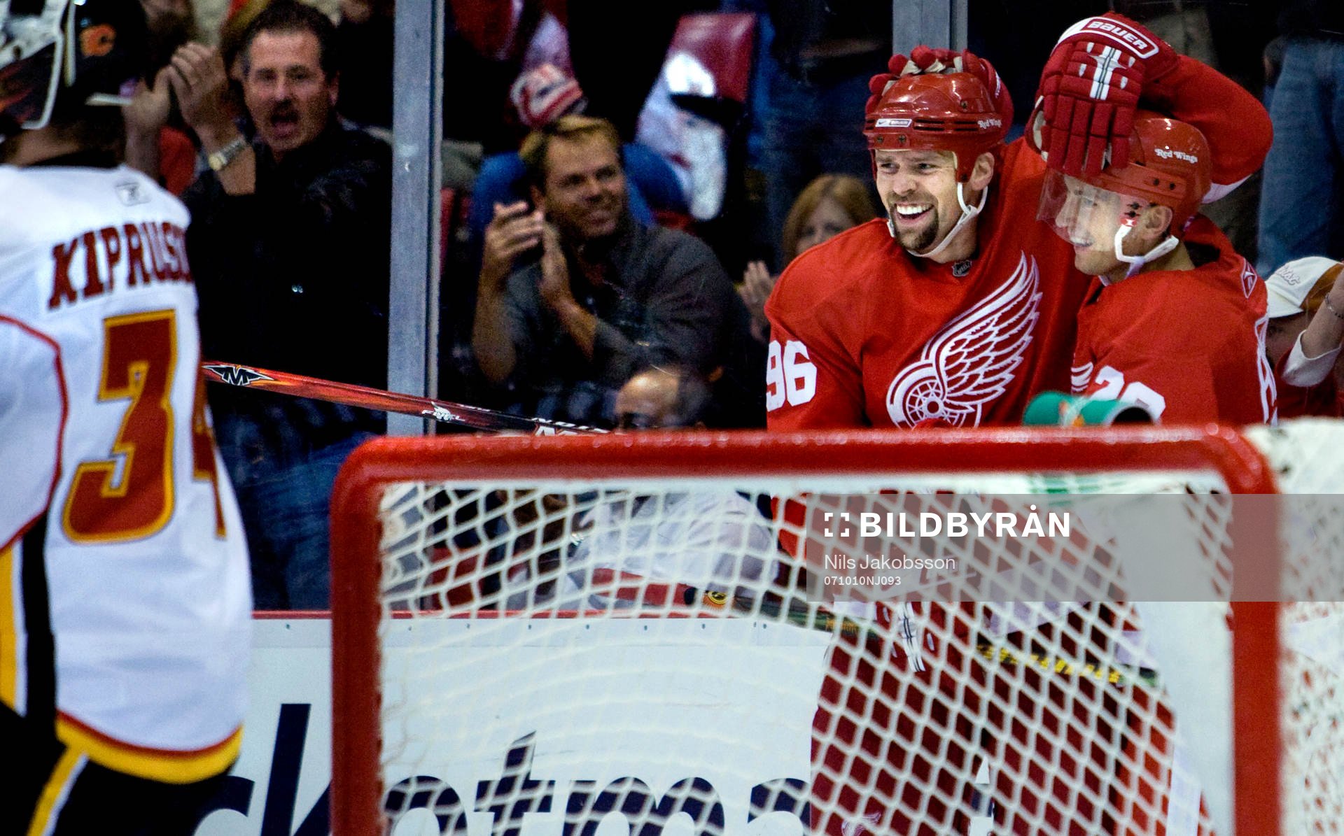 Tomas Holmström, Detroit, jubel