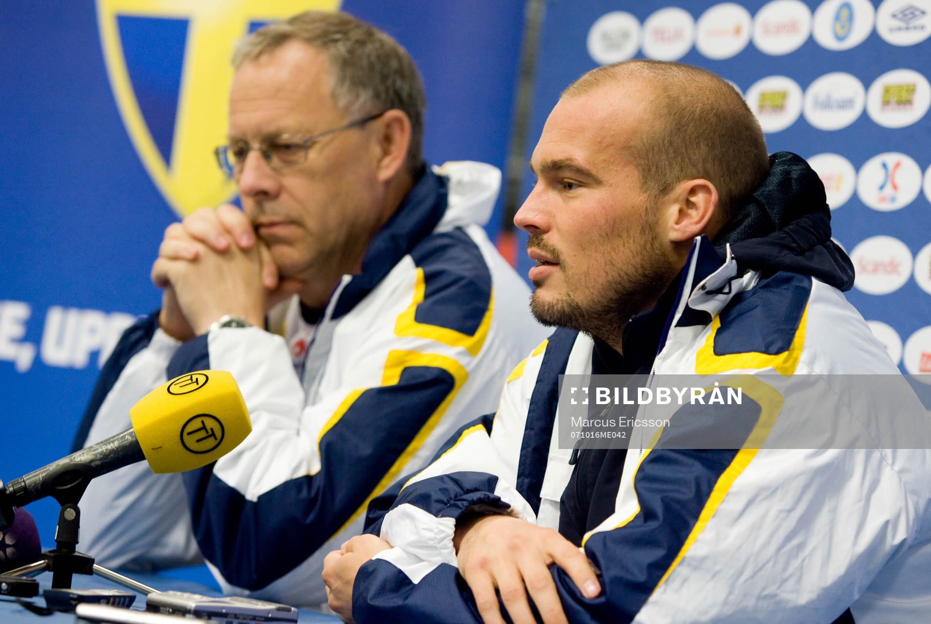 Lars Lagerbäck, förbundskapten och Fredrik Ljungberg