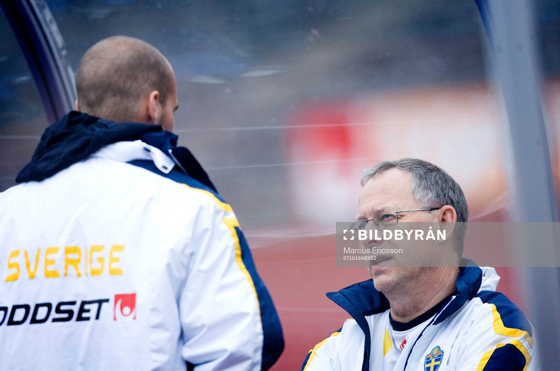 Fredrik Ljungberg och Lars Lagerbäck, förbundskapten,