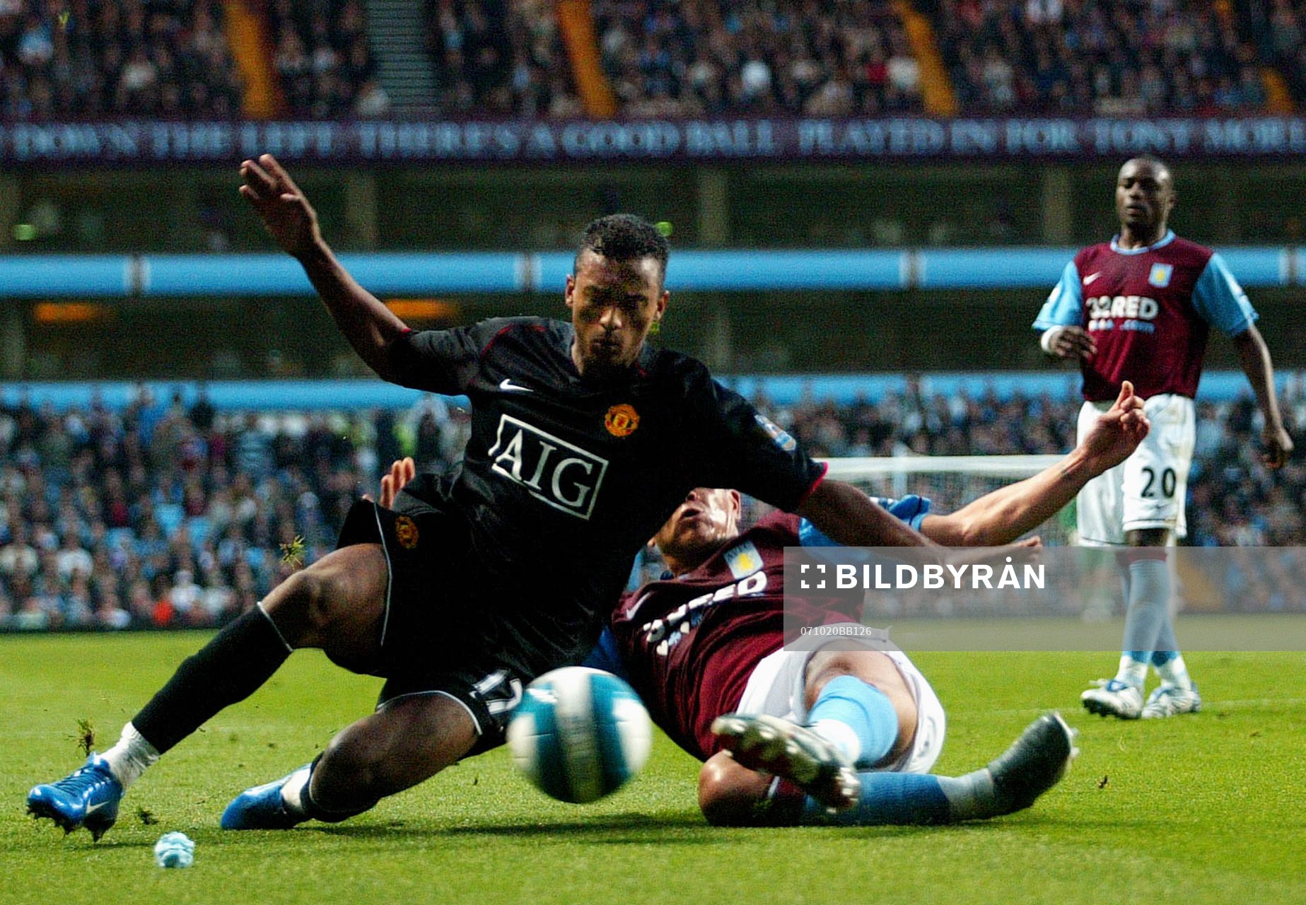 Fotboll, engelsk, Premier League, Aston Villa - Manchester