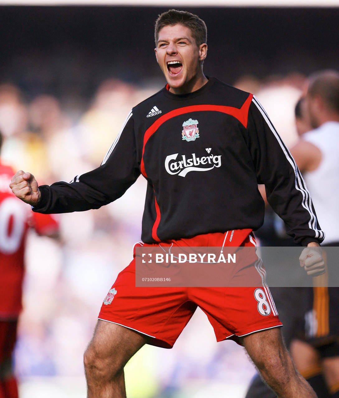  Steven Gerrard, jubel.