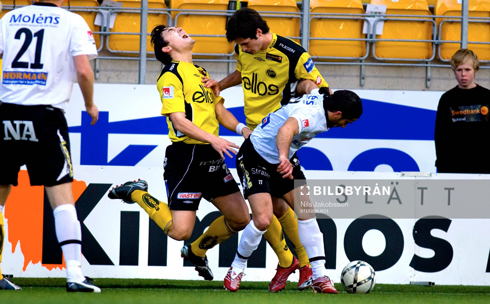  Stefan Ishizaki, Denny Avdic, Elfsborg, Agbar Barsom, Örebro. 