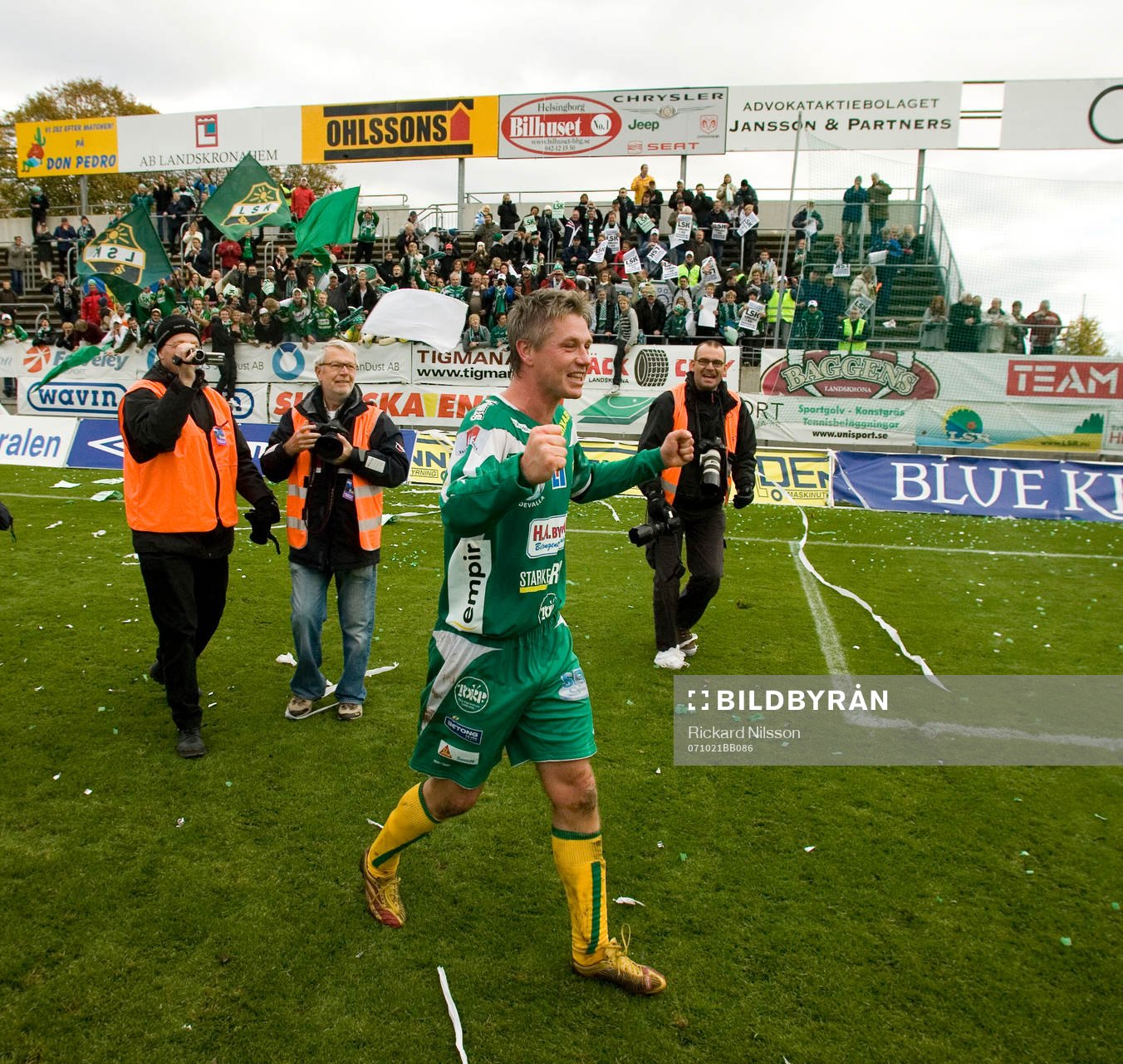  Ljungskile är klara för Allsvenskan, jubel. Jörgen Wålemark.