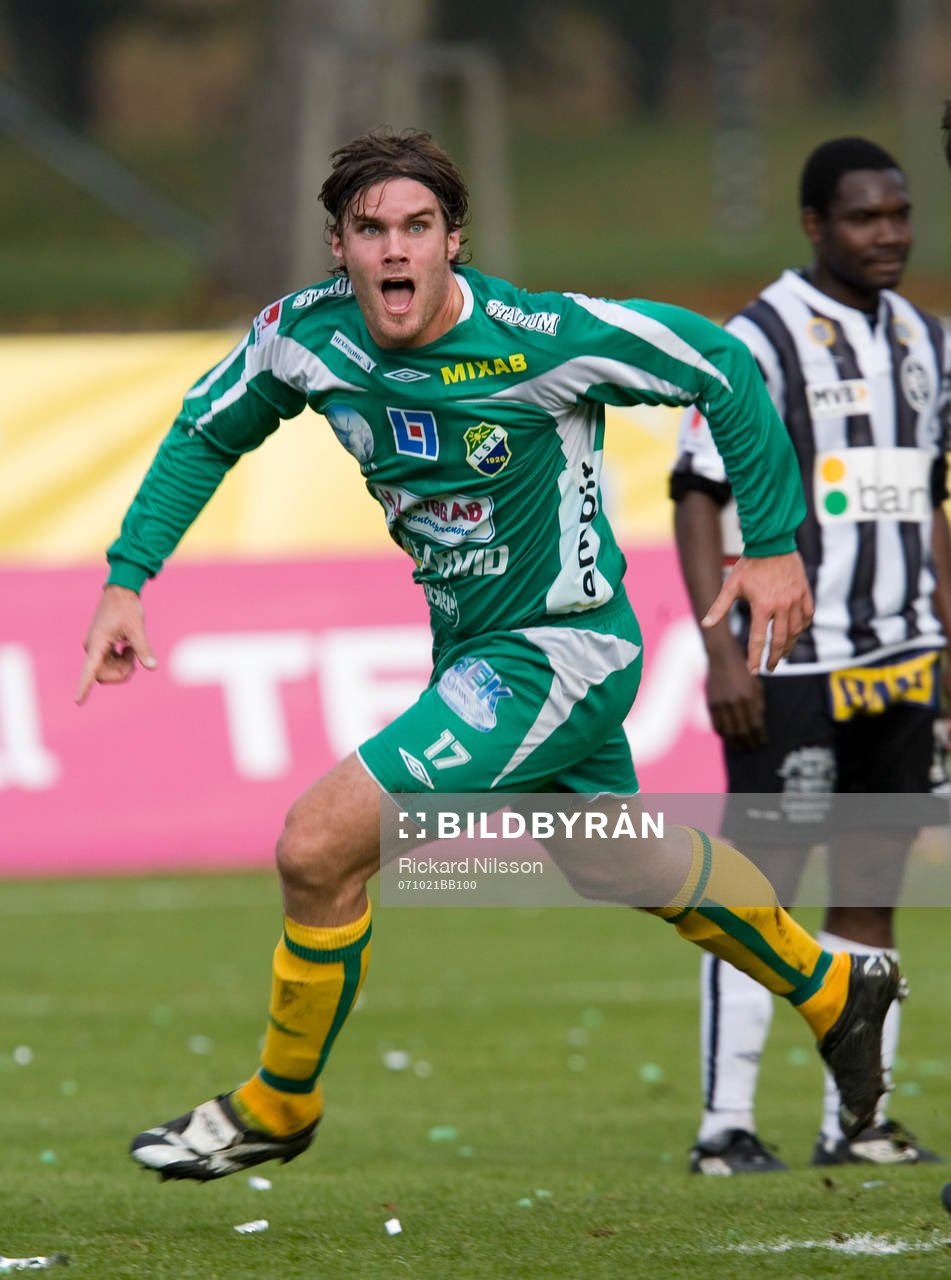  David Leinar, Ljungskile, jubel.