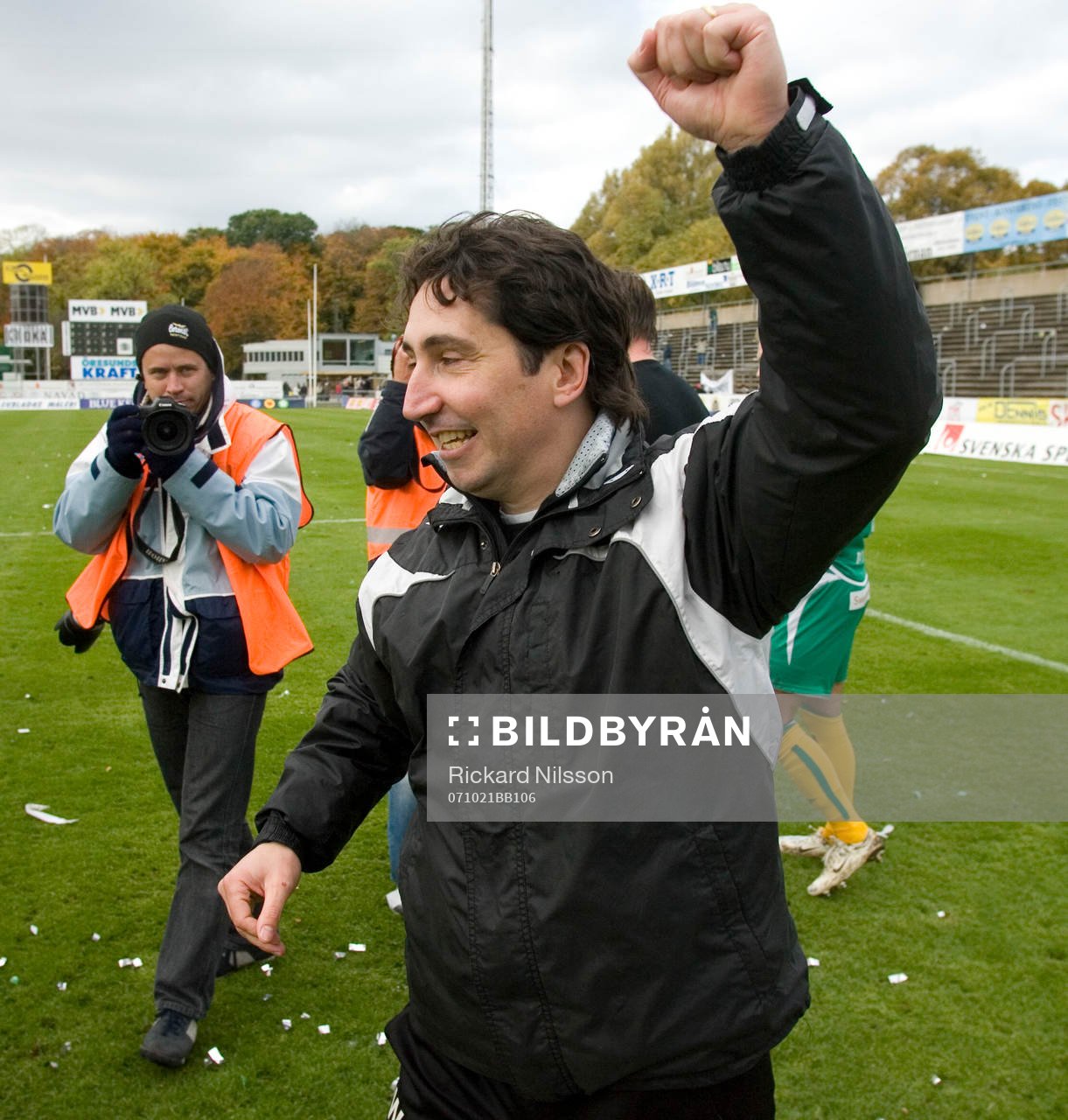  Ljungskile är klara för Allsvenskan, jubel. David Wilson, tränare.