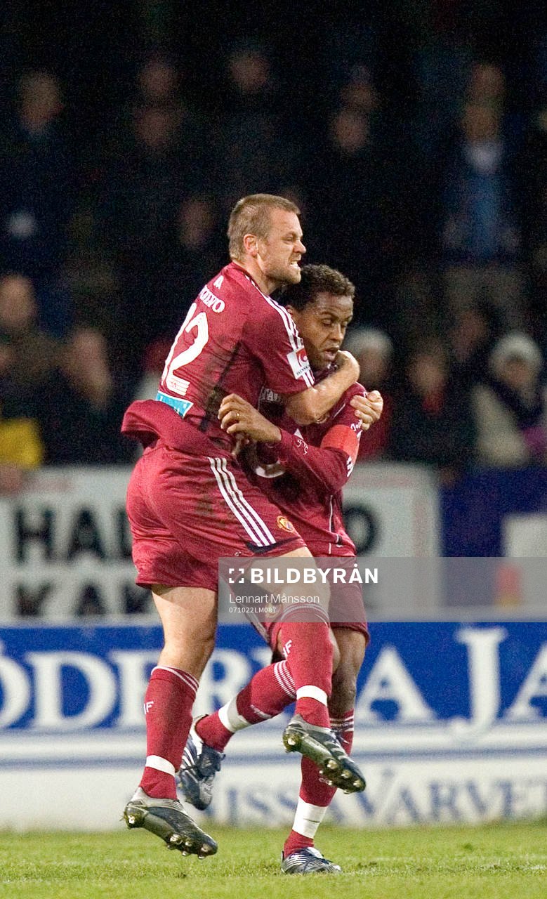 Thiago Quirino och Mattias Jonson, jubel