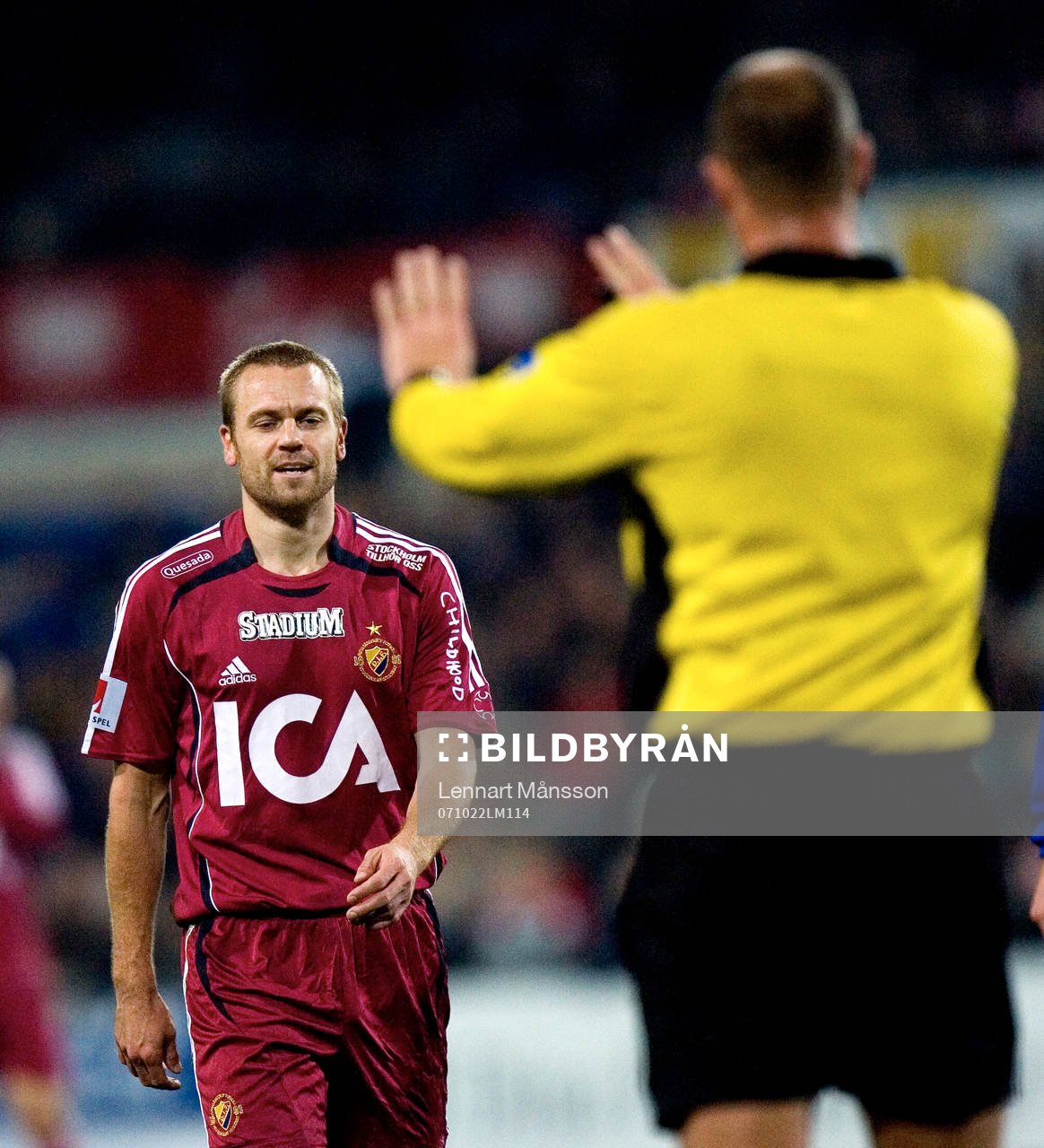 Mattias Jonson, Djurgården. Domare, tecken