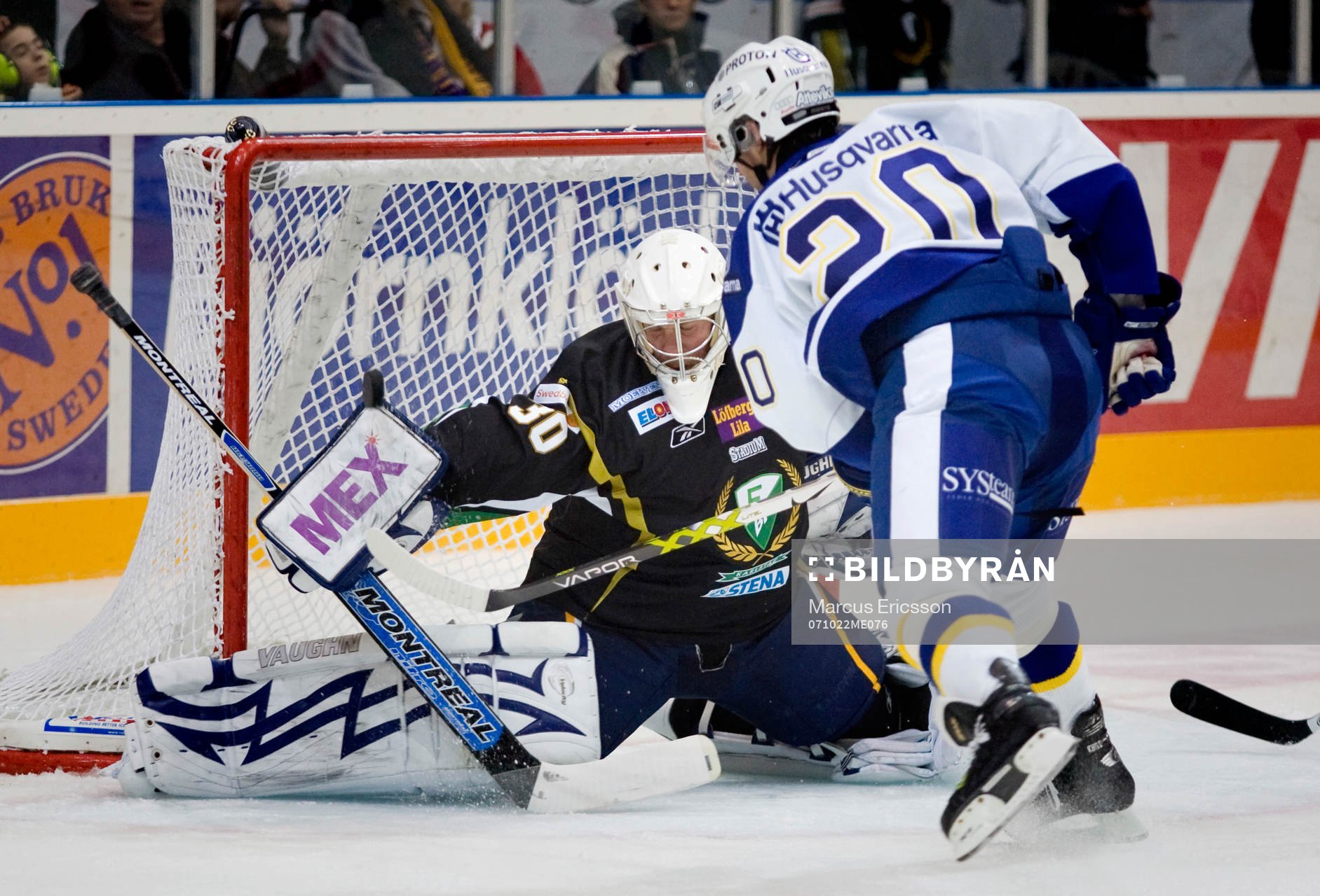 Eric Johansson, HV71 och Juuso Riksman, Målvakt, Färjestad