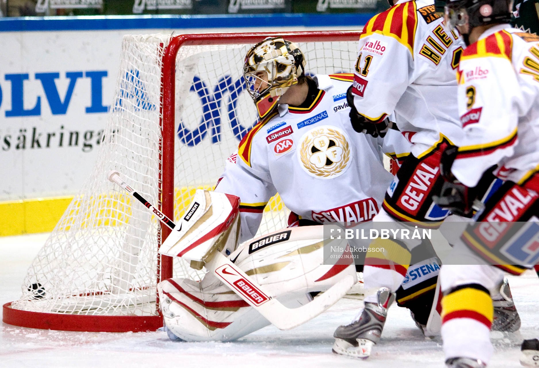 Markus Korhonen, målvakt, Brynäs, släpper in ett mål