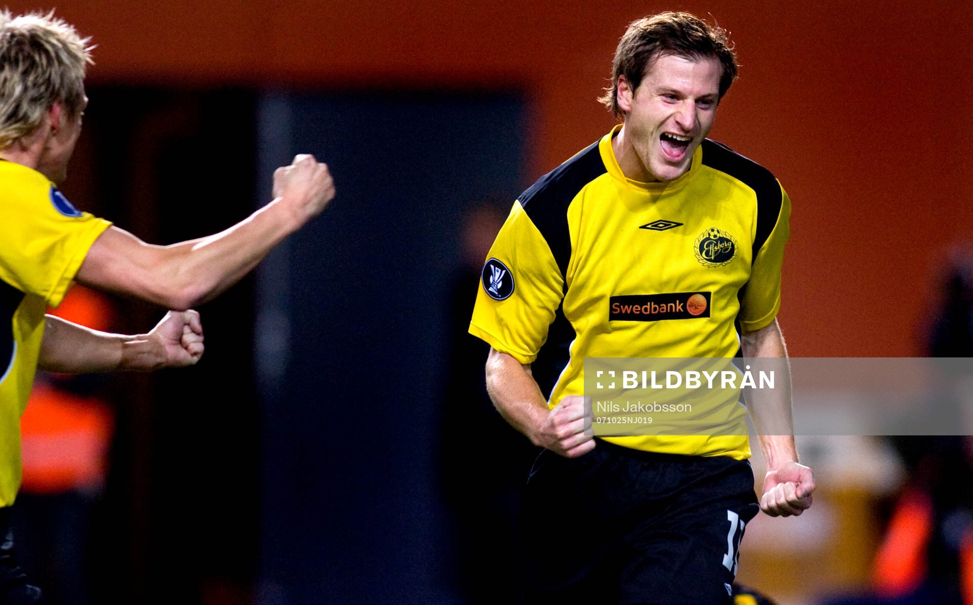  Mathias Svensson, Daniel Mobaeck, Elfsborg, jubel efter 1-0.