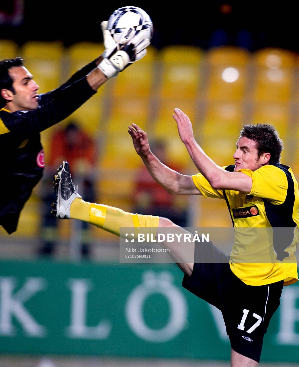  Moretto, målvakt, AEK Aten, James Keene, Elfsborg, dobbarna före.