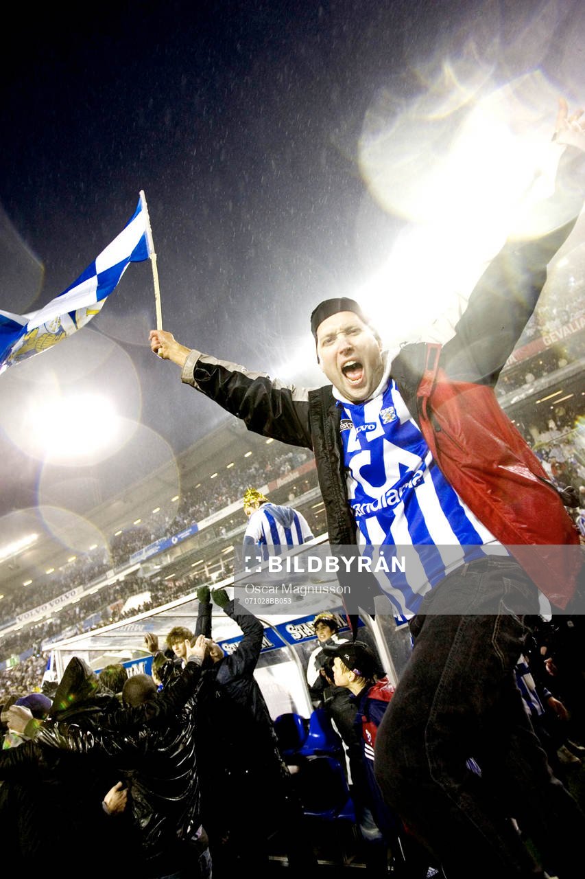 Fans, supporter, jubel, glädje