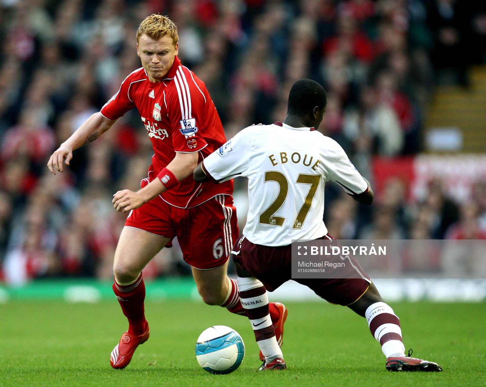 John Arne Riise, Liverpool och Emmanuel Eboue, Arsenal