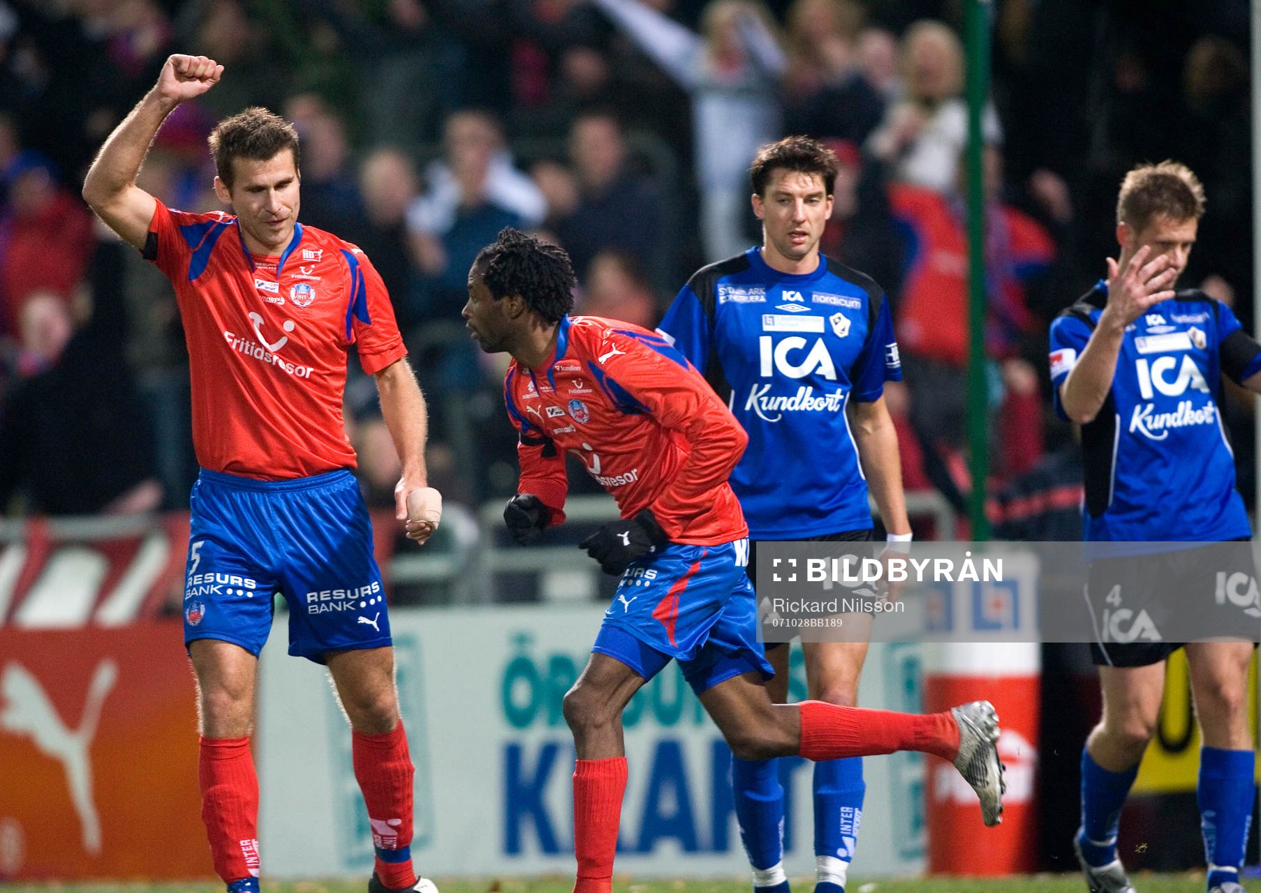 Andreas Jakobsson, Rene Makondele, Helsingborg, jubel.