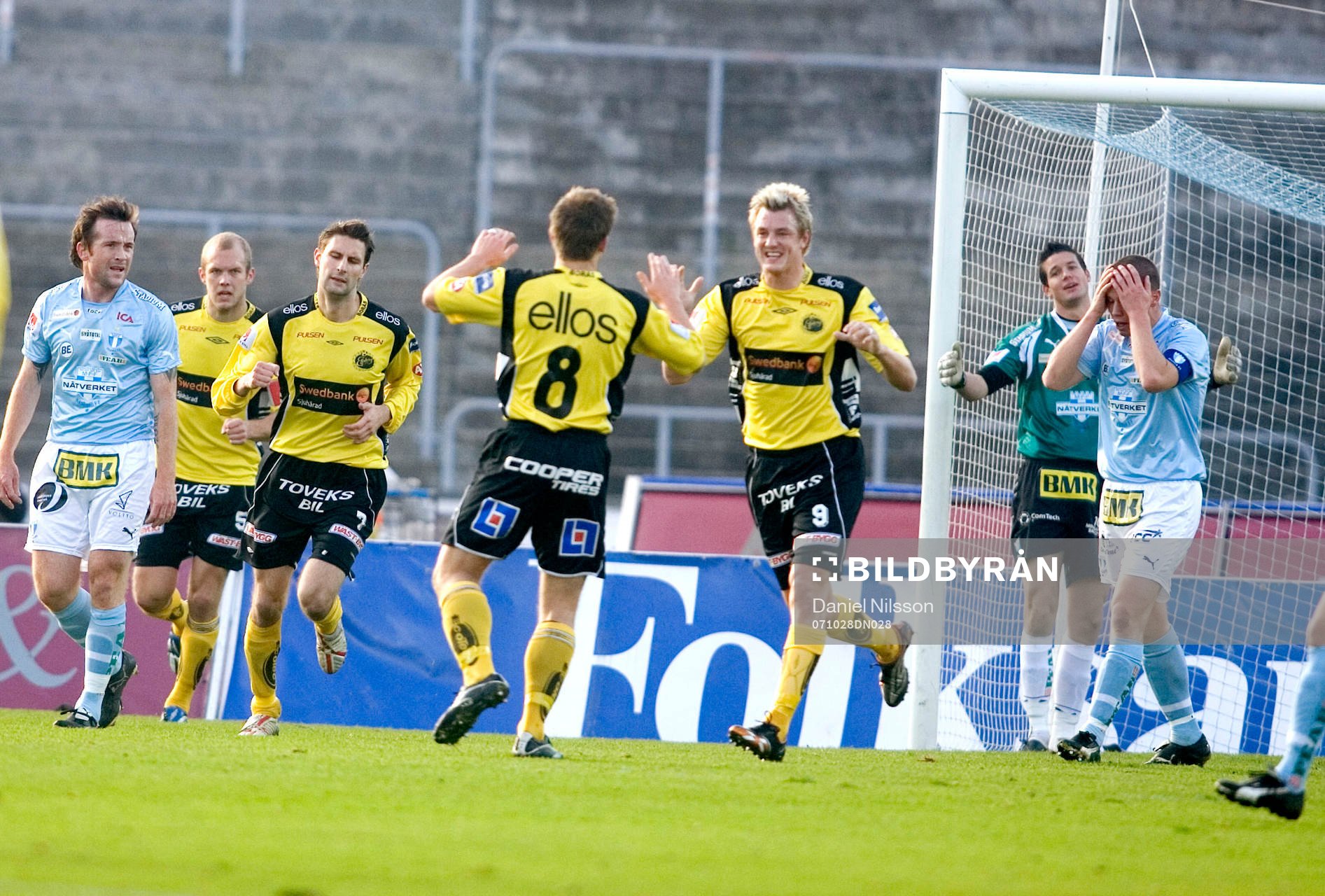 Anders Svensson, Elfsborg, gjorde 1-1, jubel. Depp i Malmö