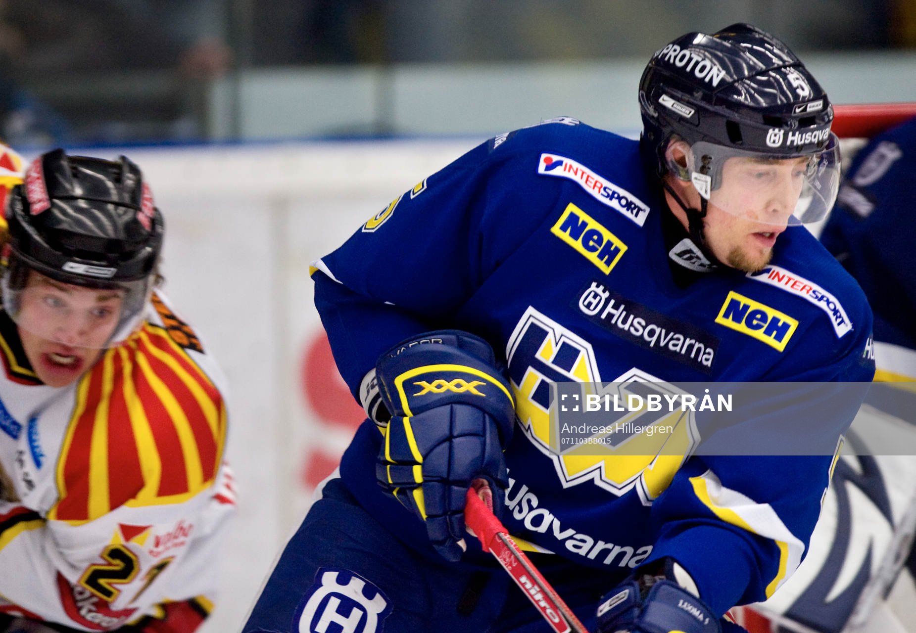 Mikko Luoma, HV71 och Lars Erik Spets, Brynäs