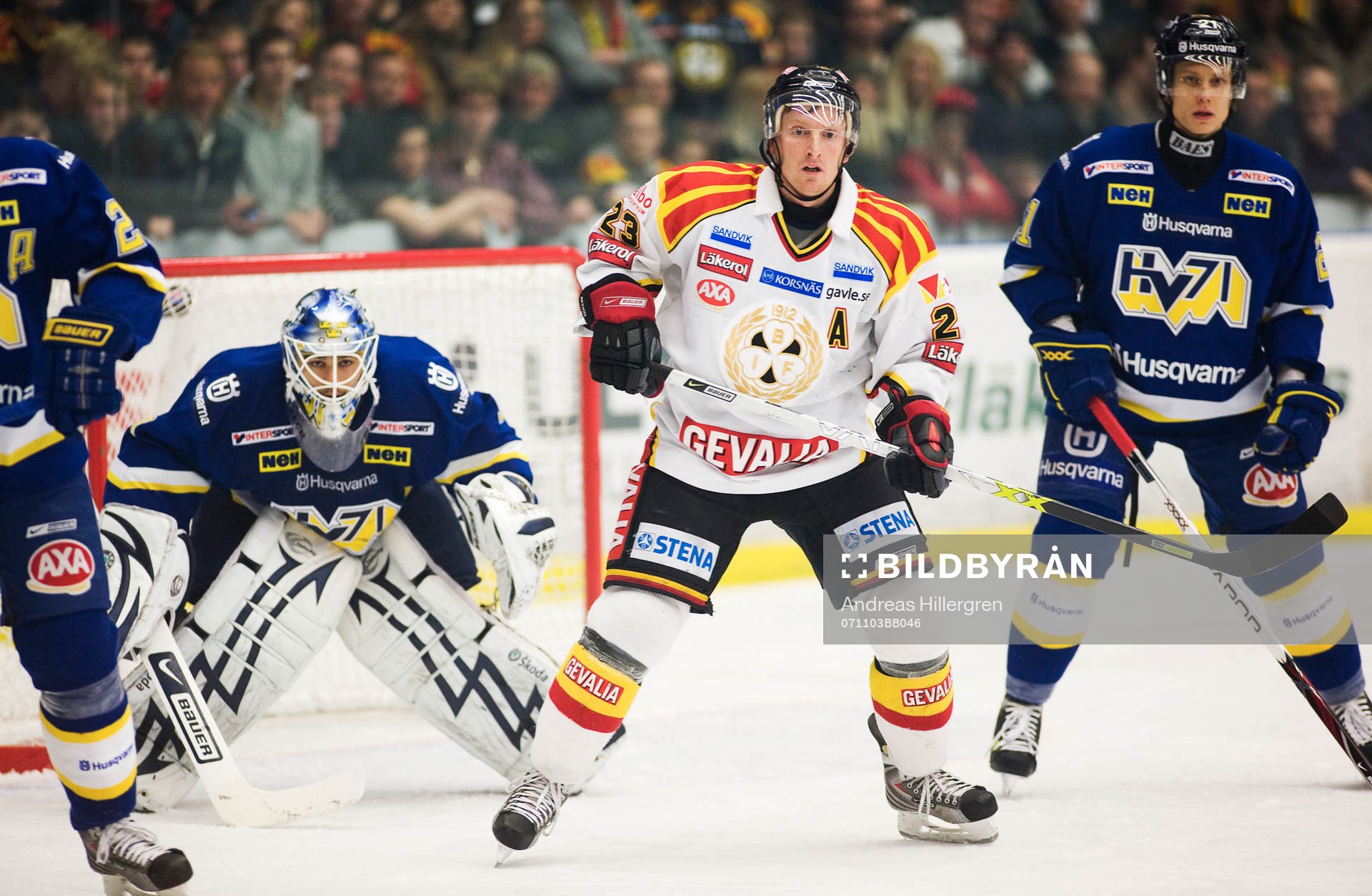 Björn Danielsson, Brynäs och Stefan Liv, målvakt, HV71
