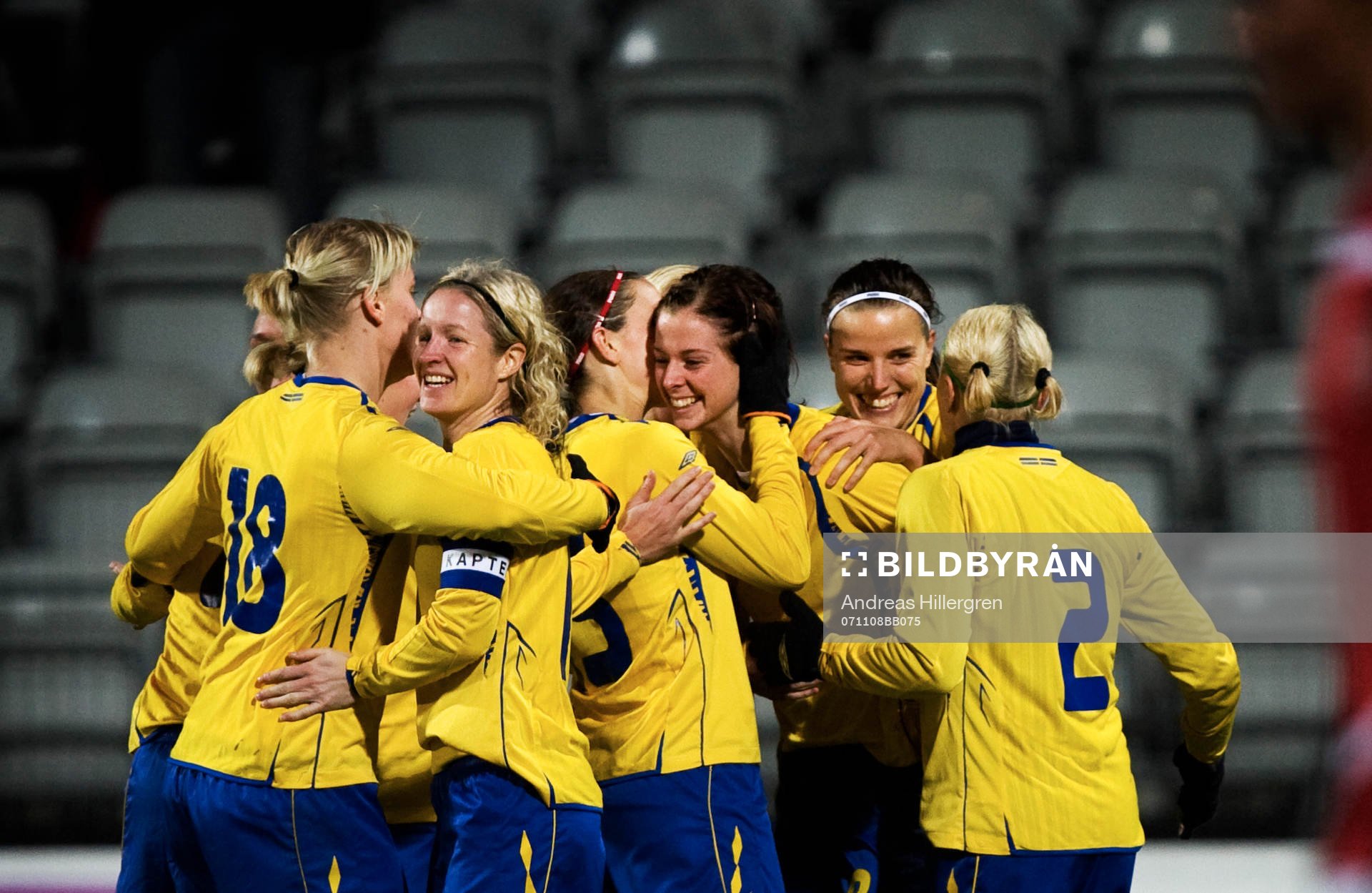Victoria Svensson, Jessica Landström och Lotta Schelin