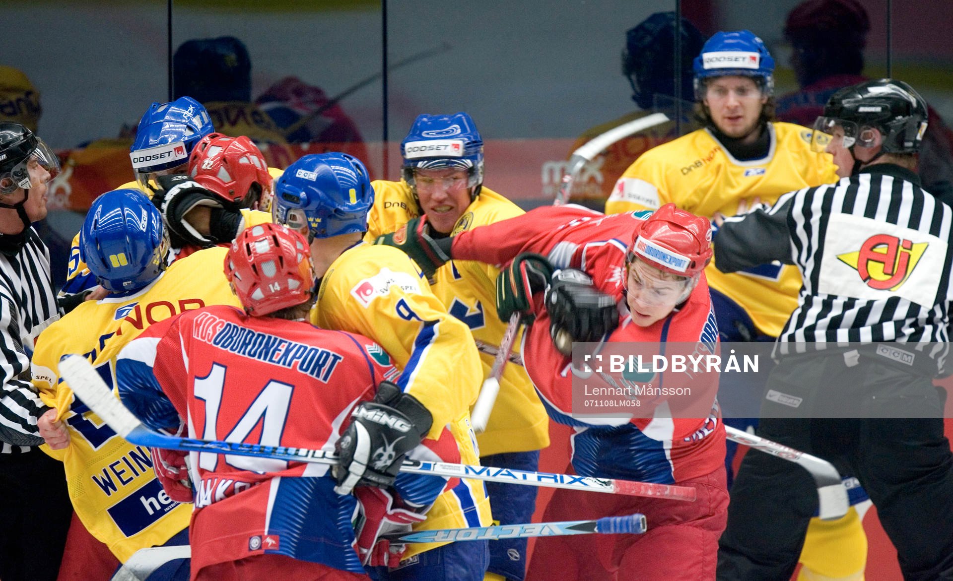 Kenny Jönsson och Anders Holmqvist mot Evgeni Medvedev