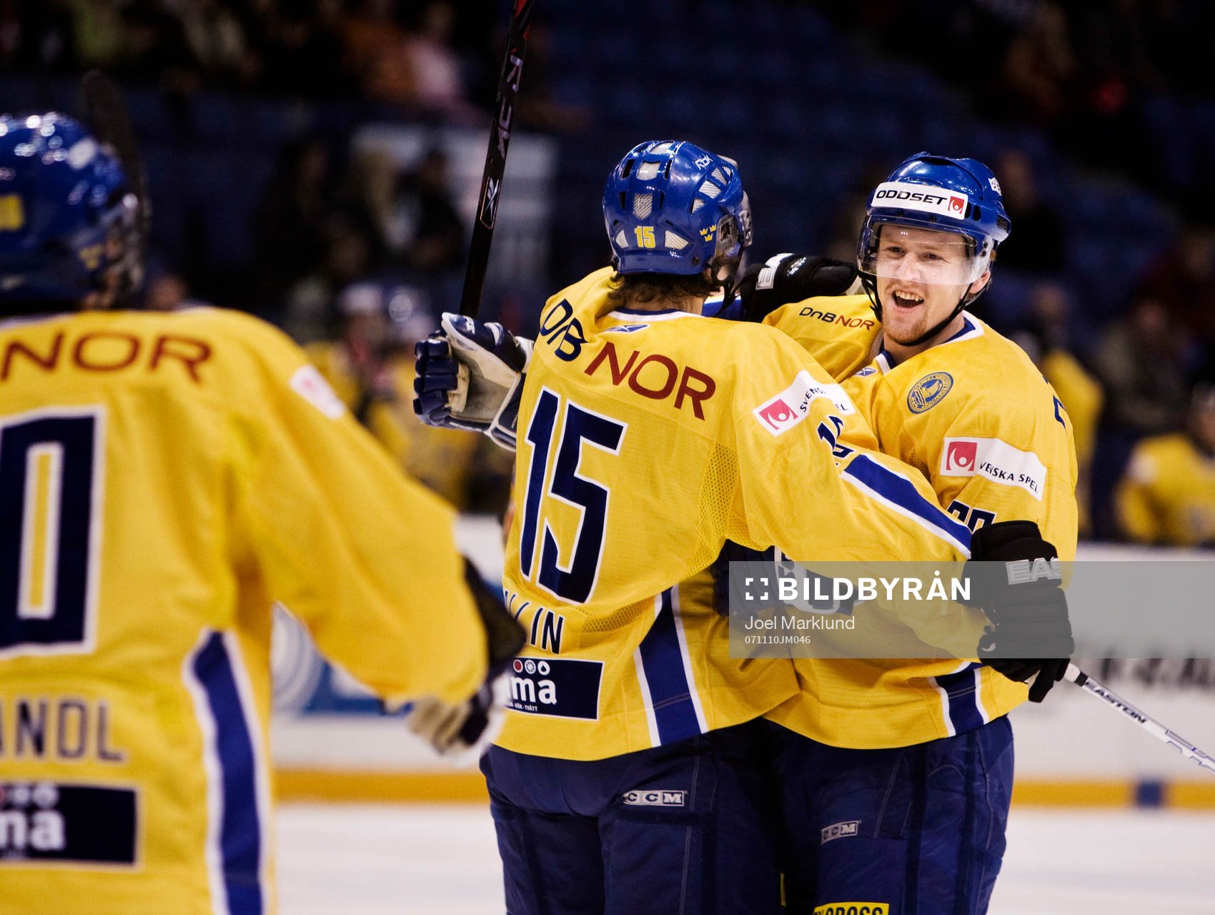 Rickard Wallin, Sverige, och Daniel Fernholm, Sverige, jubel