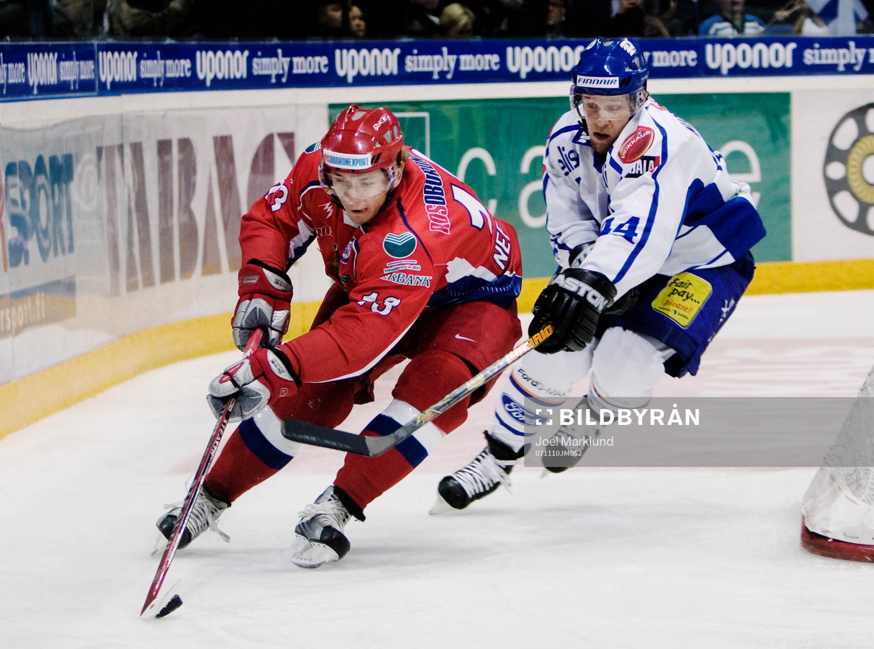 Ivan Nepryaev, Ryssland, och Janne Niinimaa, Finland