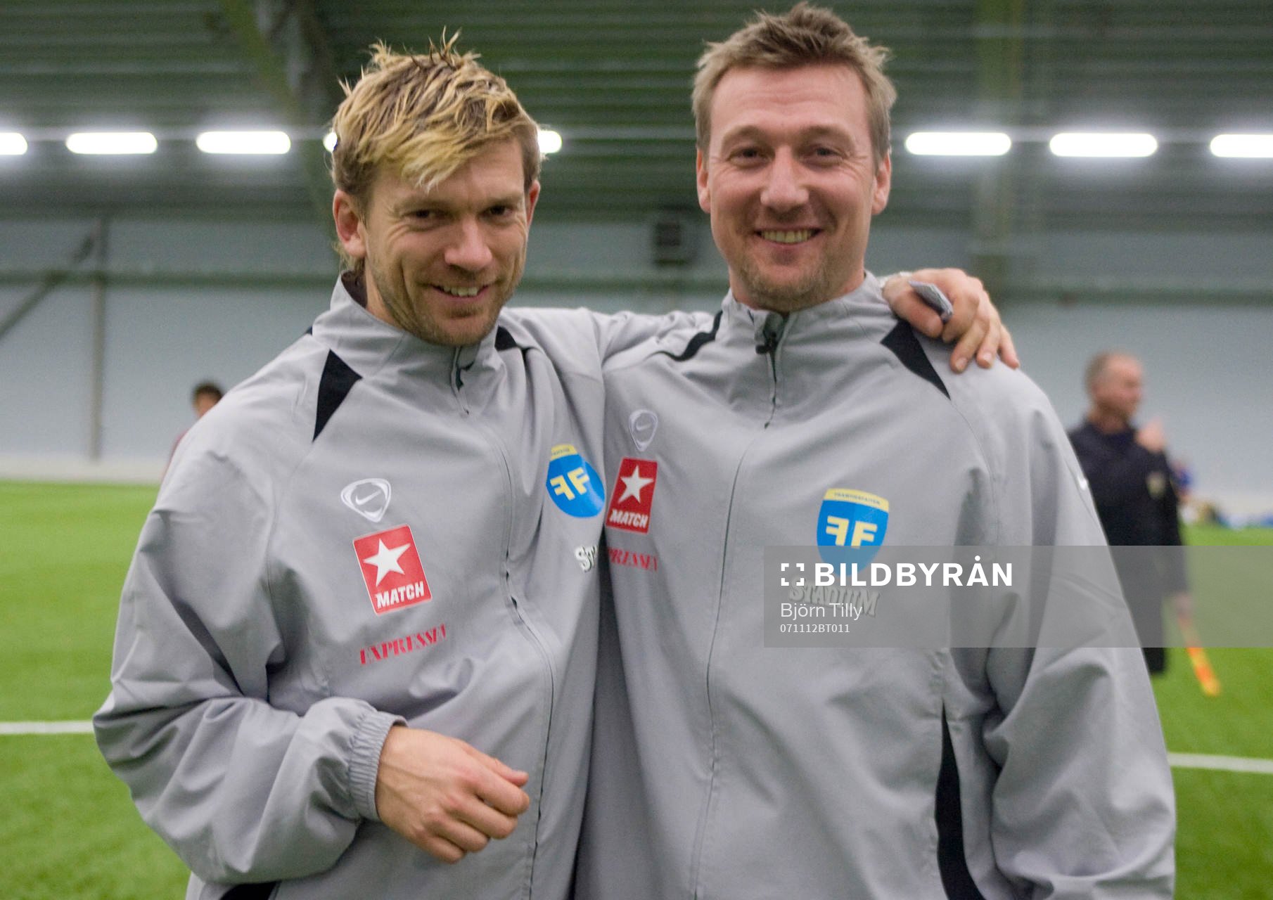 Jesper Blomqvist, tränare, vita och Stefan Landberg,