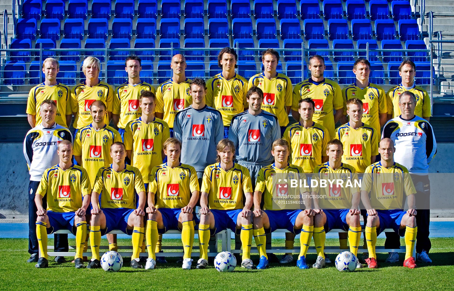 Bak Fr.v. Mikael Dorsin, Petter Hansson, Rade Prica, Daniel