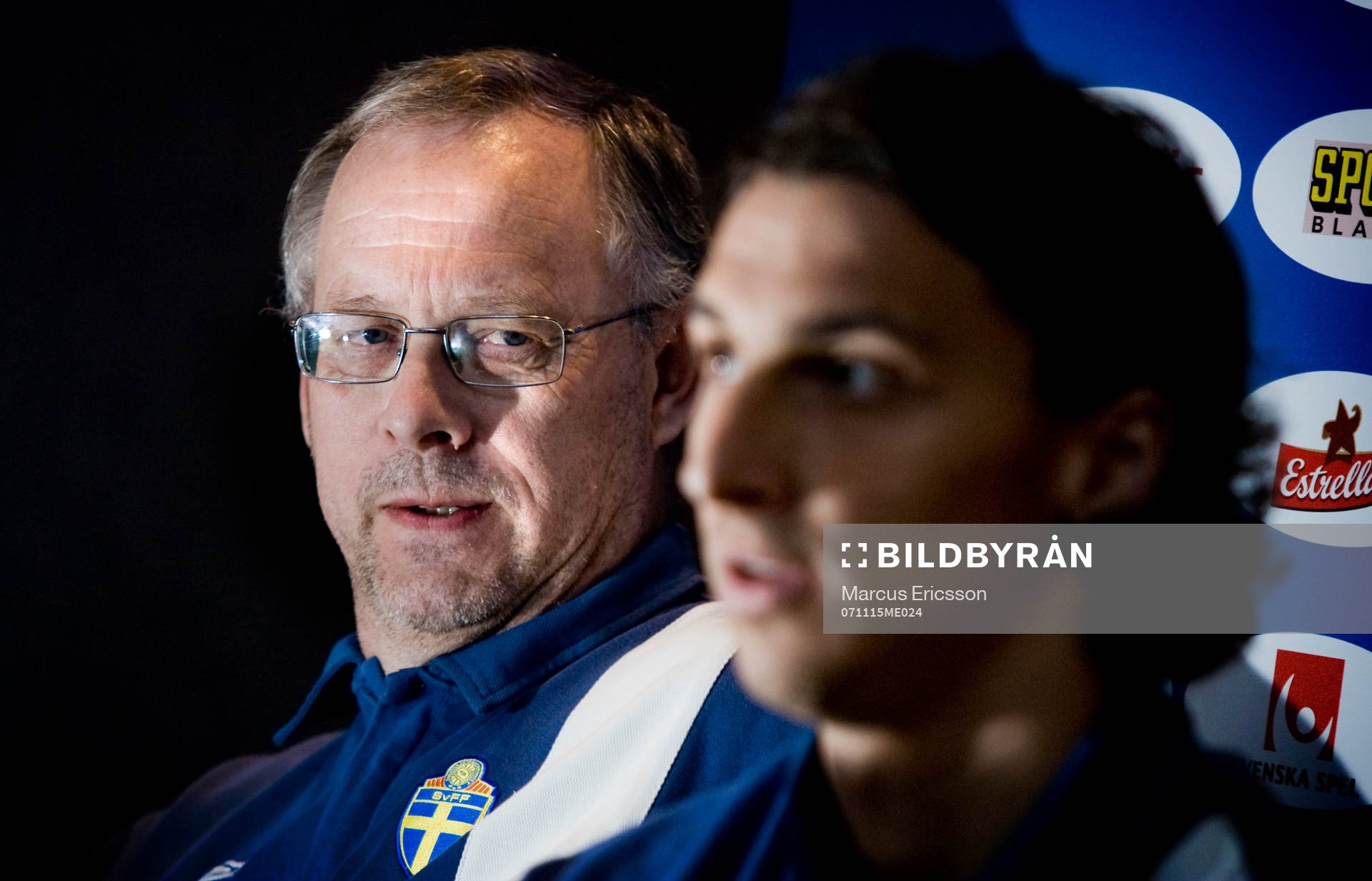 Lars Lagerbäck, förbundskapten och Zlatan Ibrahimovic