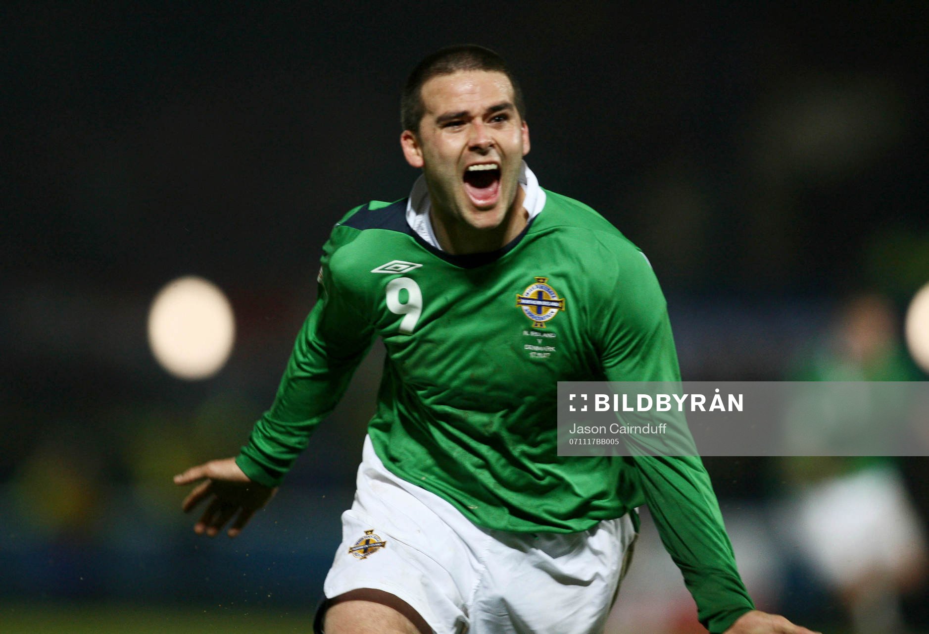  David Healy, Nordirland, jubel. 