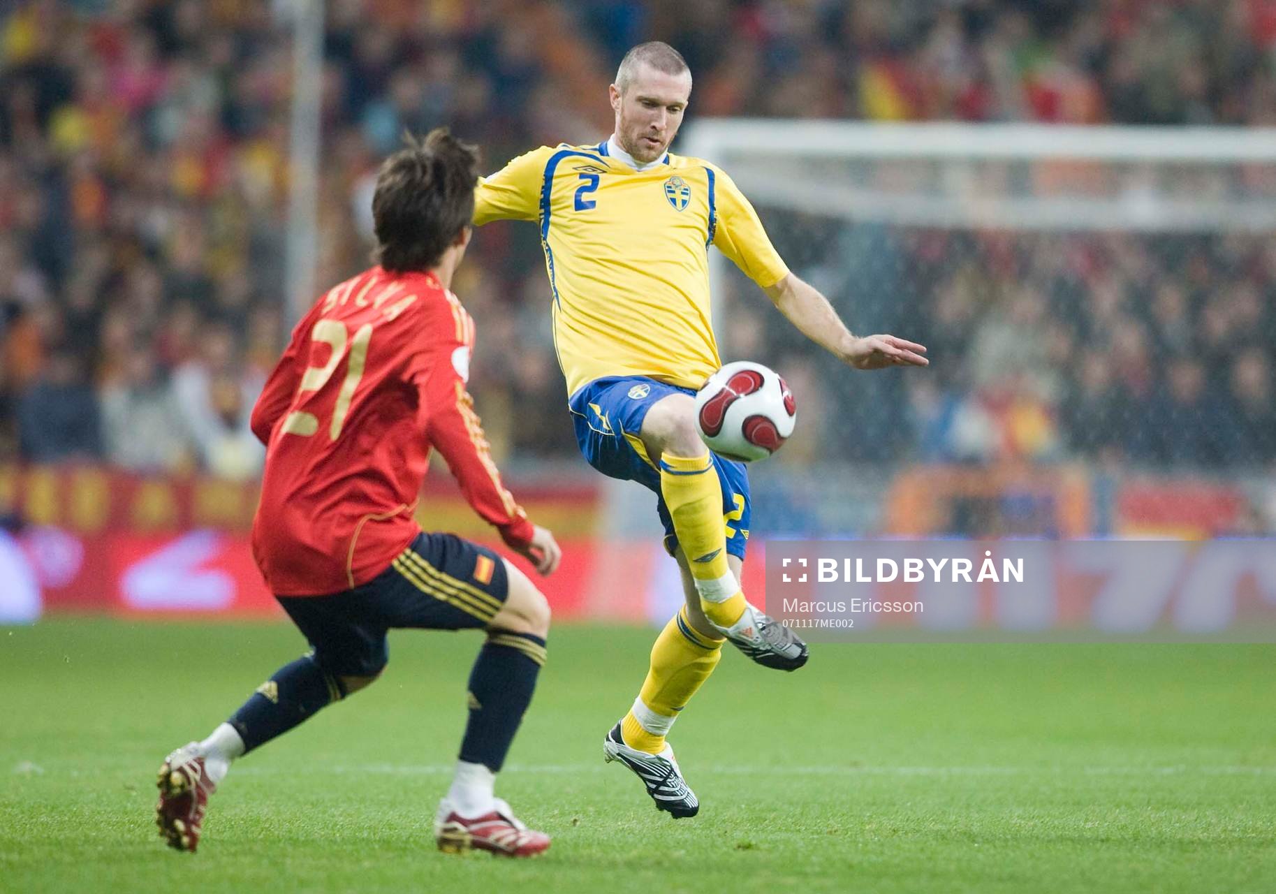 Fotboll, EM-Kval, Spanien - Sverige