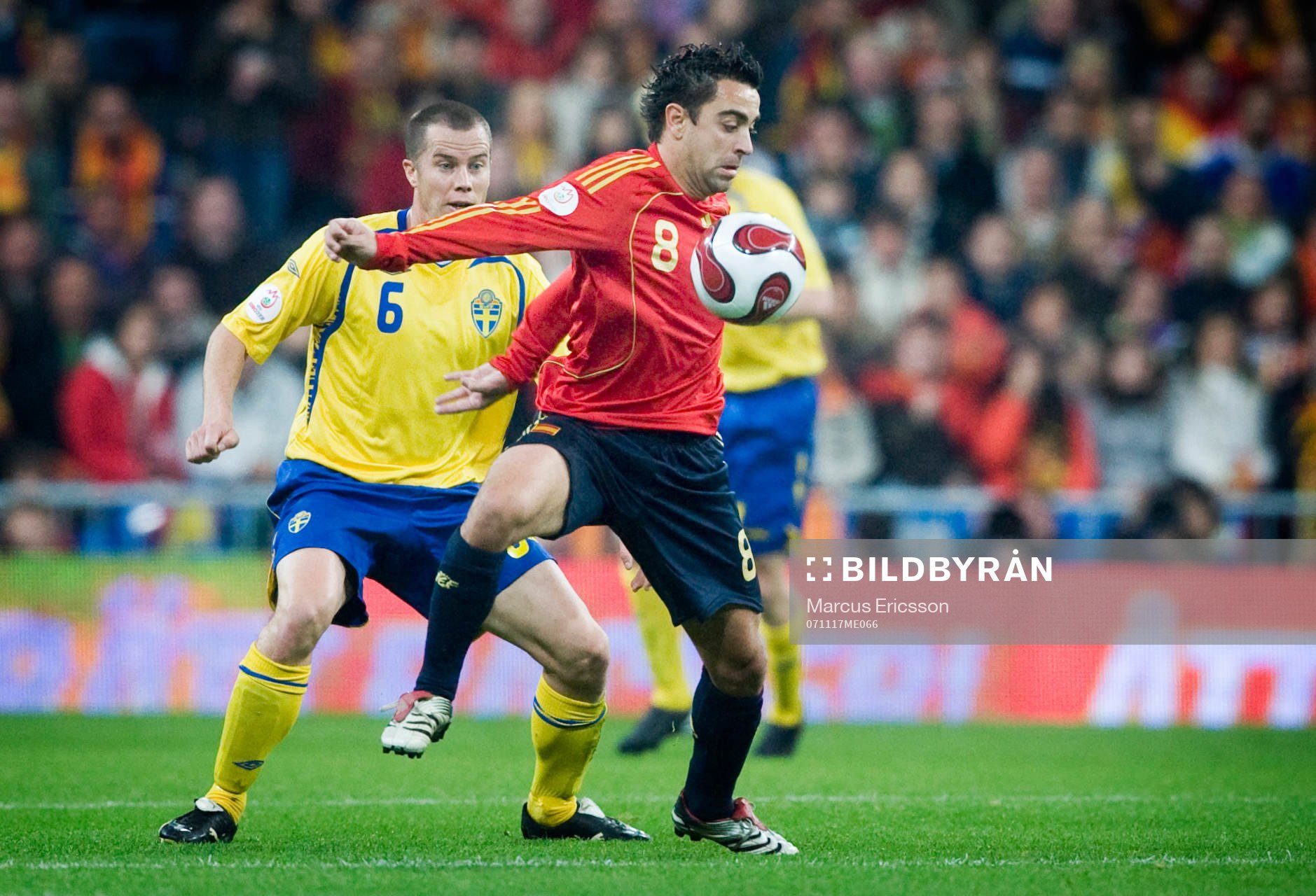  Xavi, Spanien och Daniel Andersson, Sverige