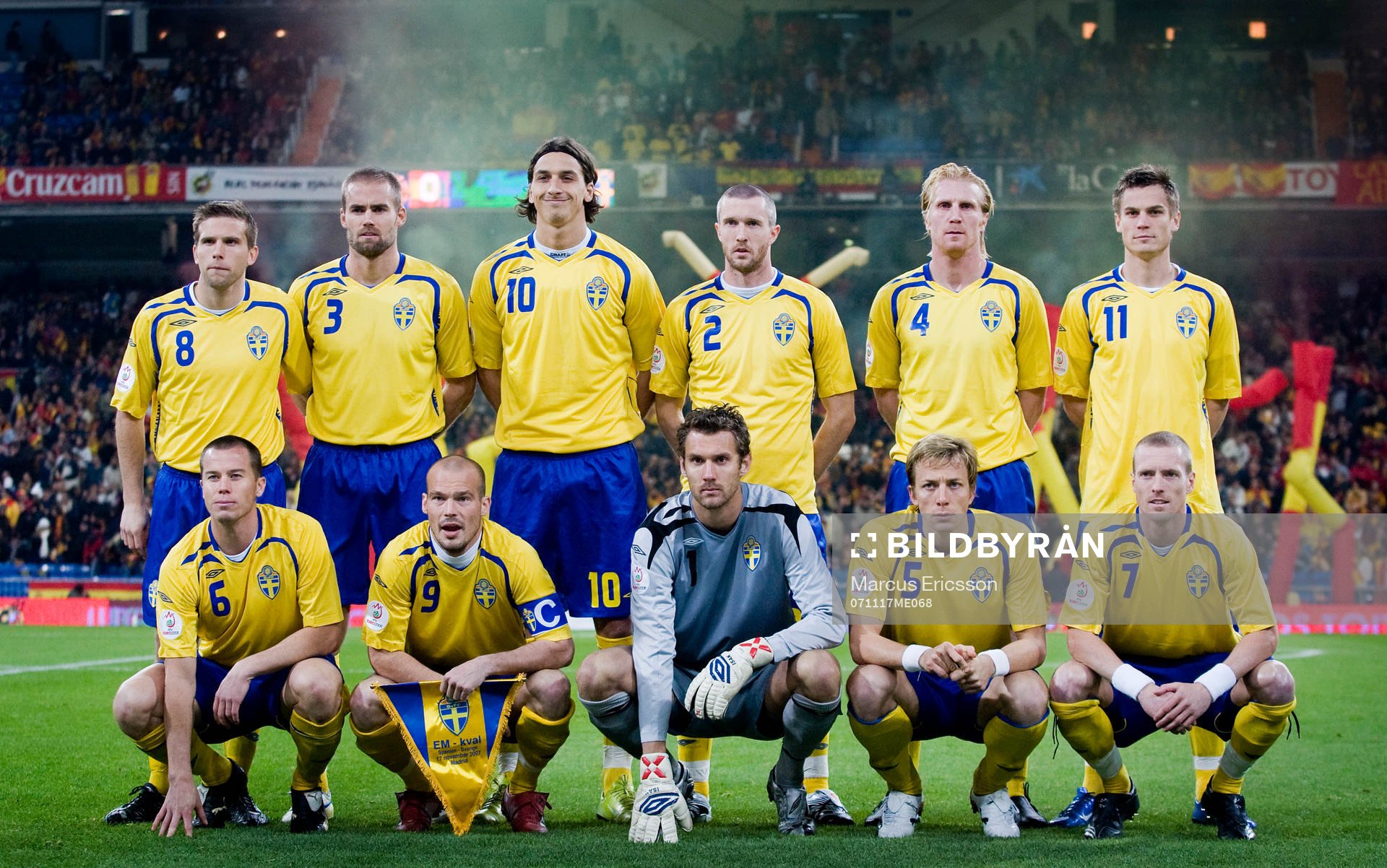 Anders Svensson, Olof Mellberg, Zlatan Ibrahimovic, Mikael