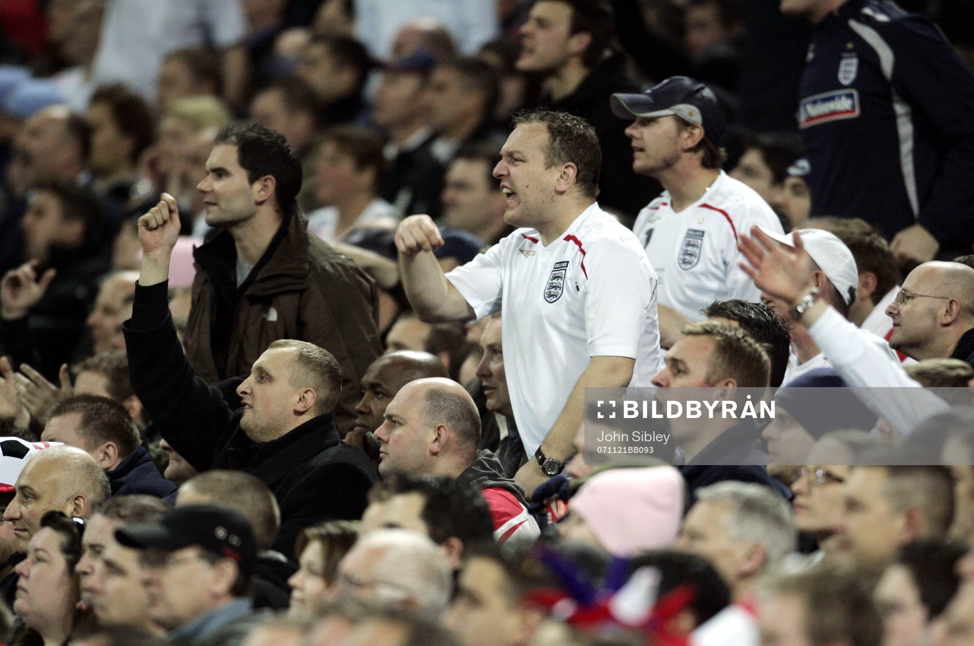 Upprörda engelska fans, supporter