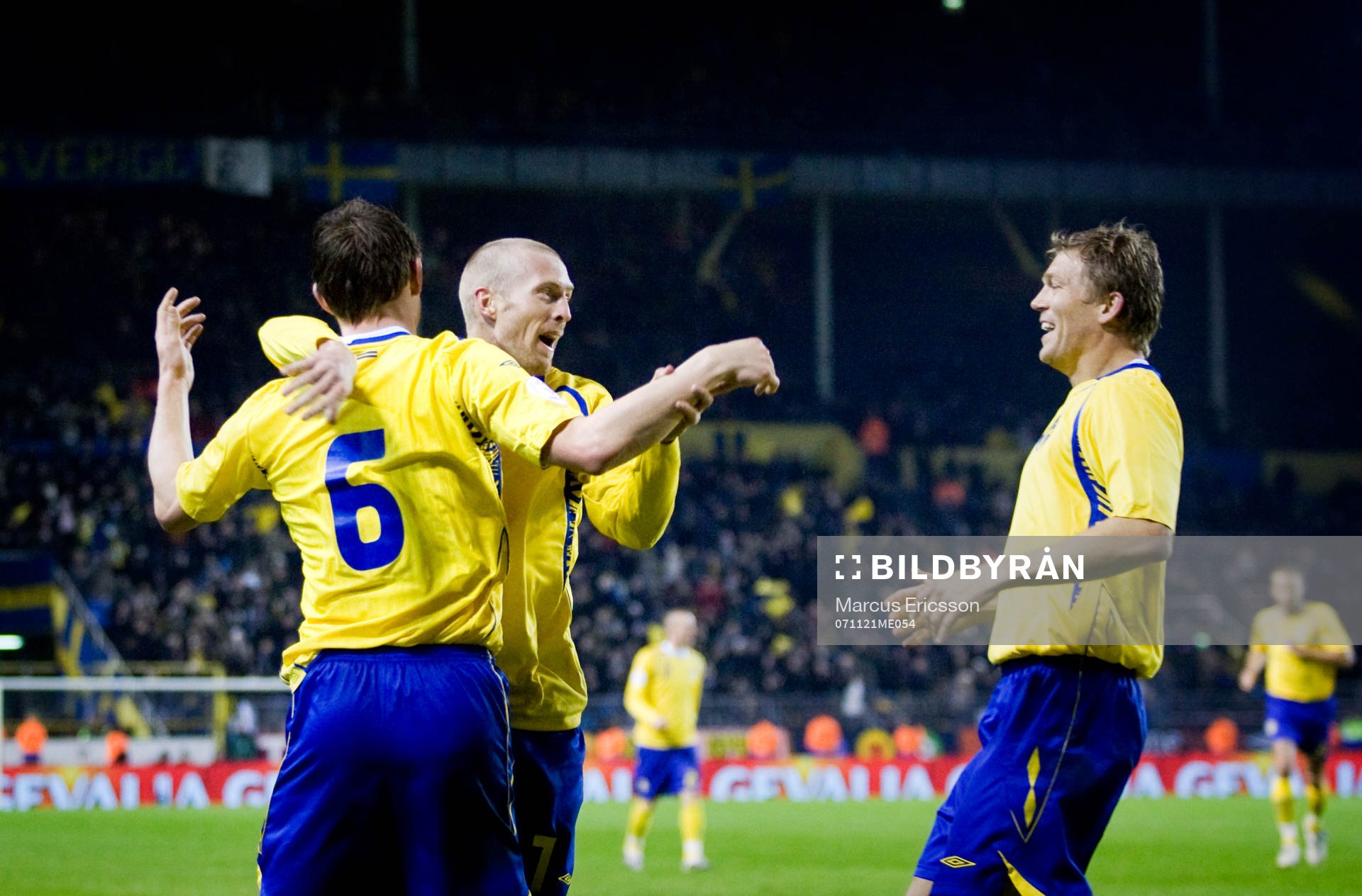 Kim Källström, Christian Wilhelmsson och Marcus Allbäck,