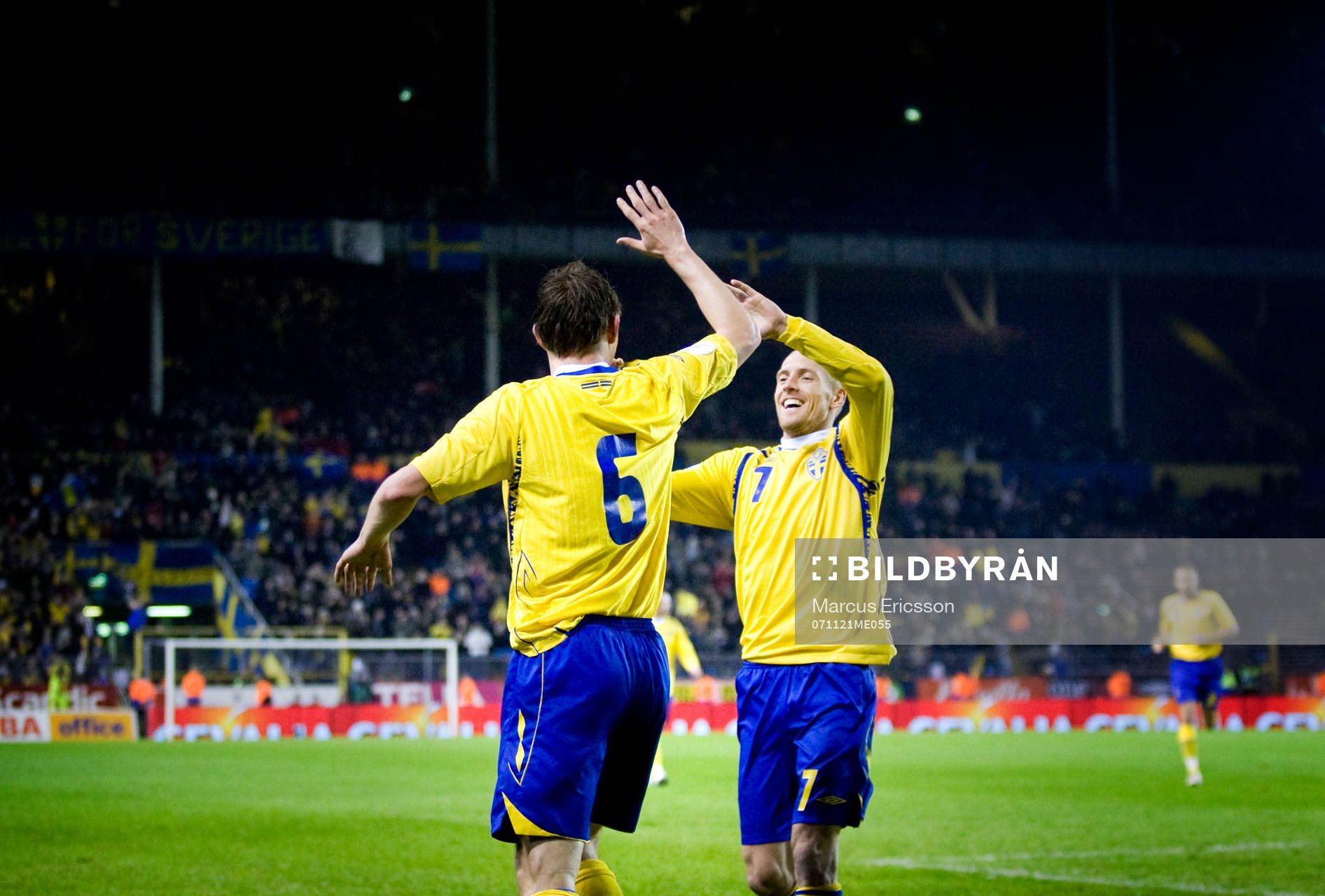 Kim Källström och Christian Wilhelmsson, jubel