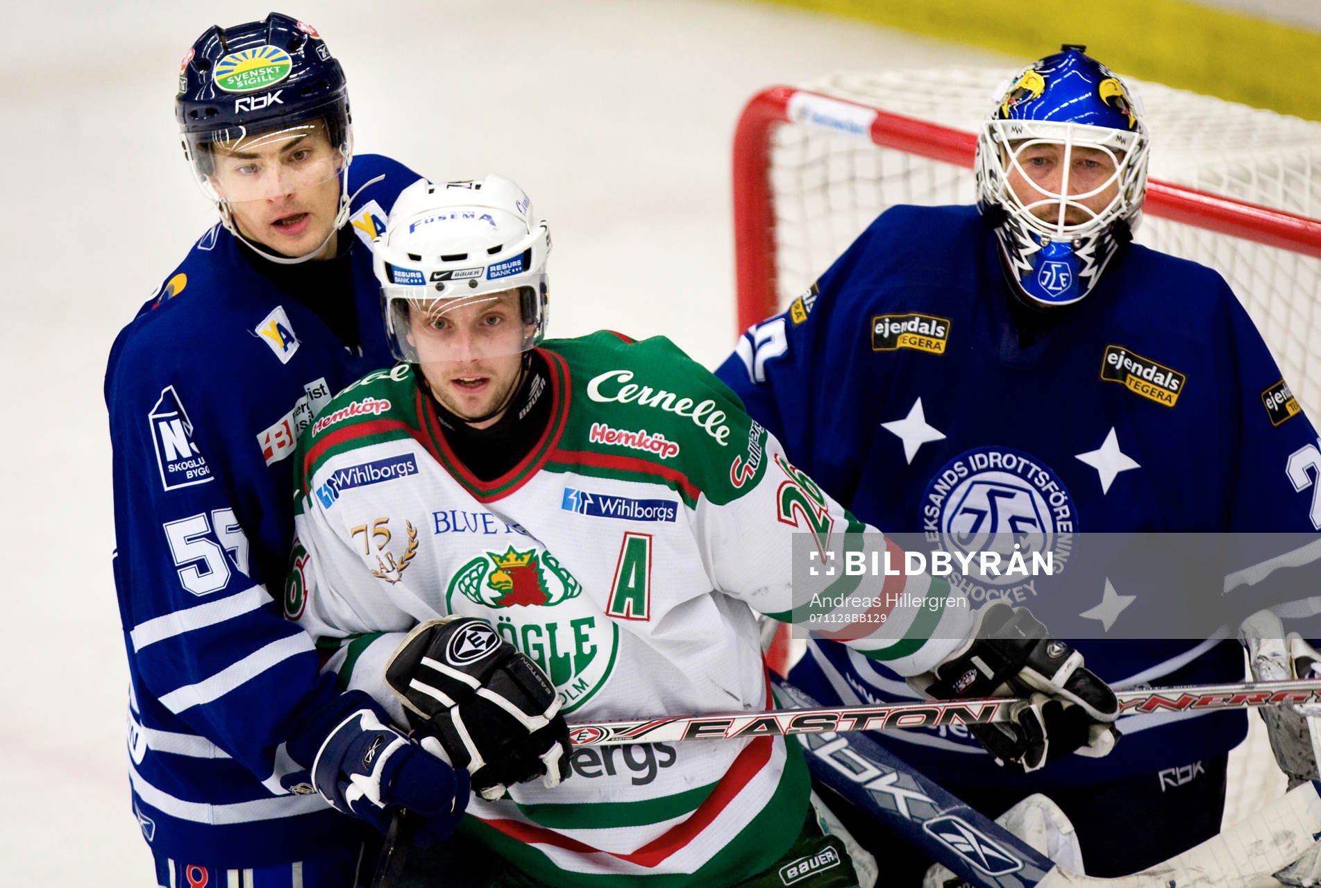 Jakob Johansson, Rögle och Libor Prochazka, målvakt,