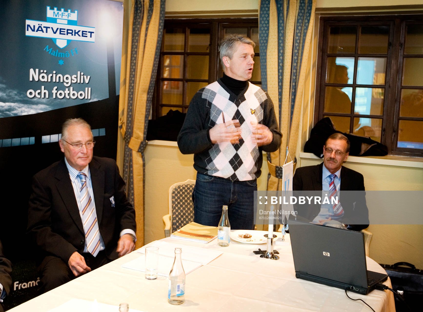 Bengt Madsen, ordförande, Malmö, Hasse Borg, sportchef