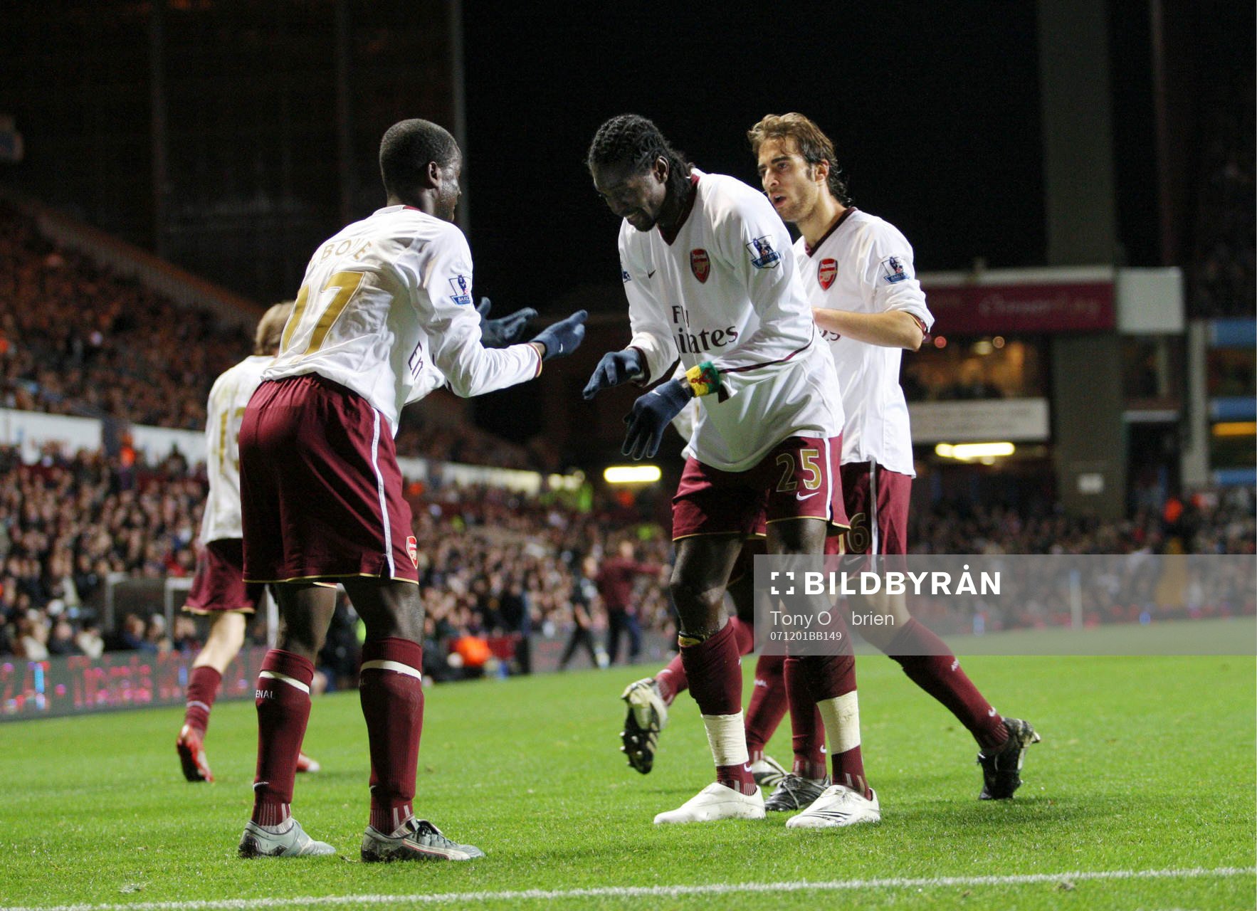 Emmanuel Adebayor, Mathieu Flamini och Emmanuel Eboue,